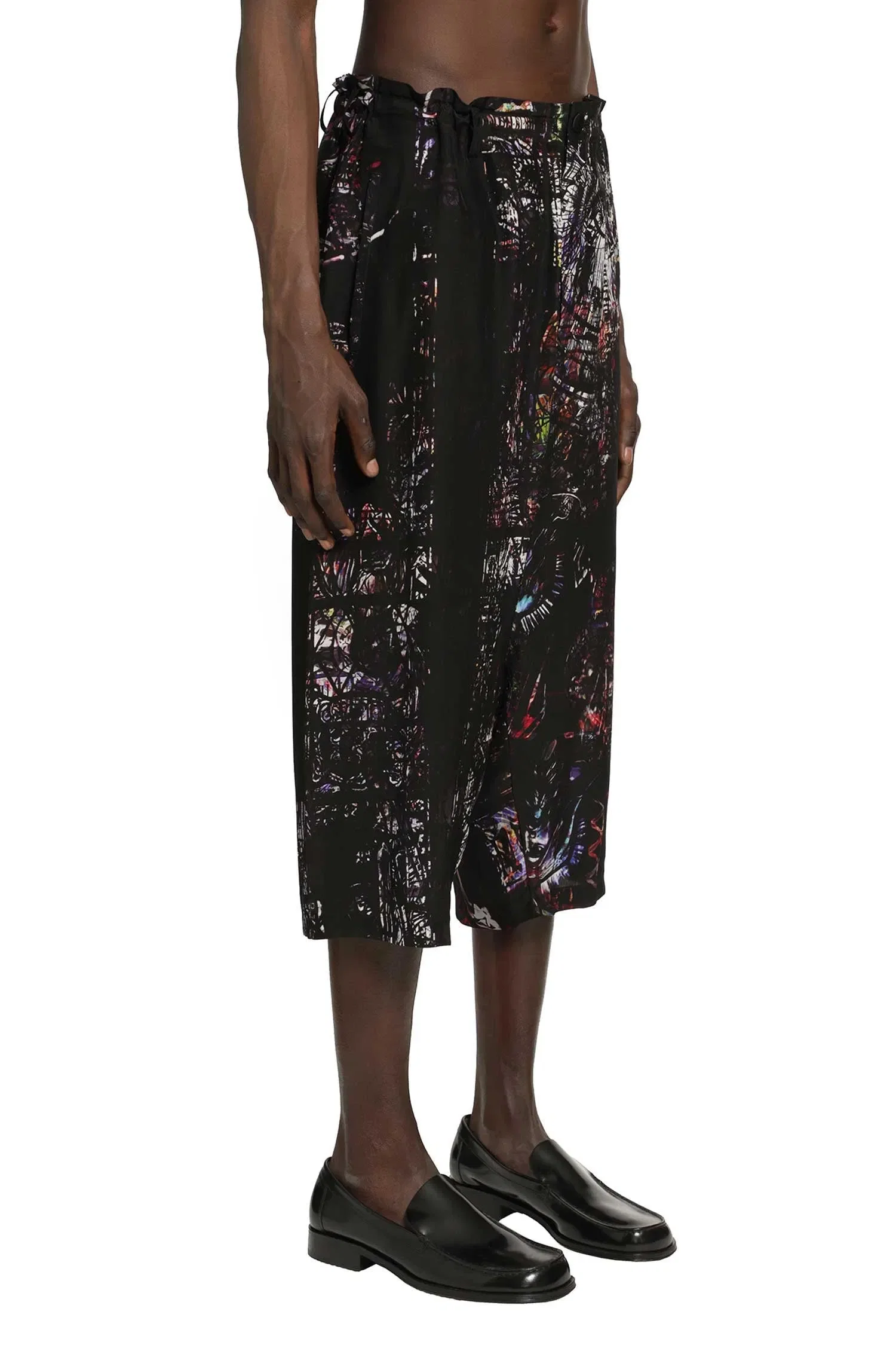 Yohji Yamamoto Stained Glass Printed Bermuda Pants