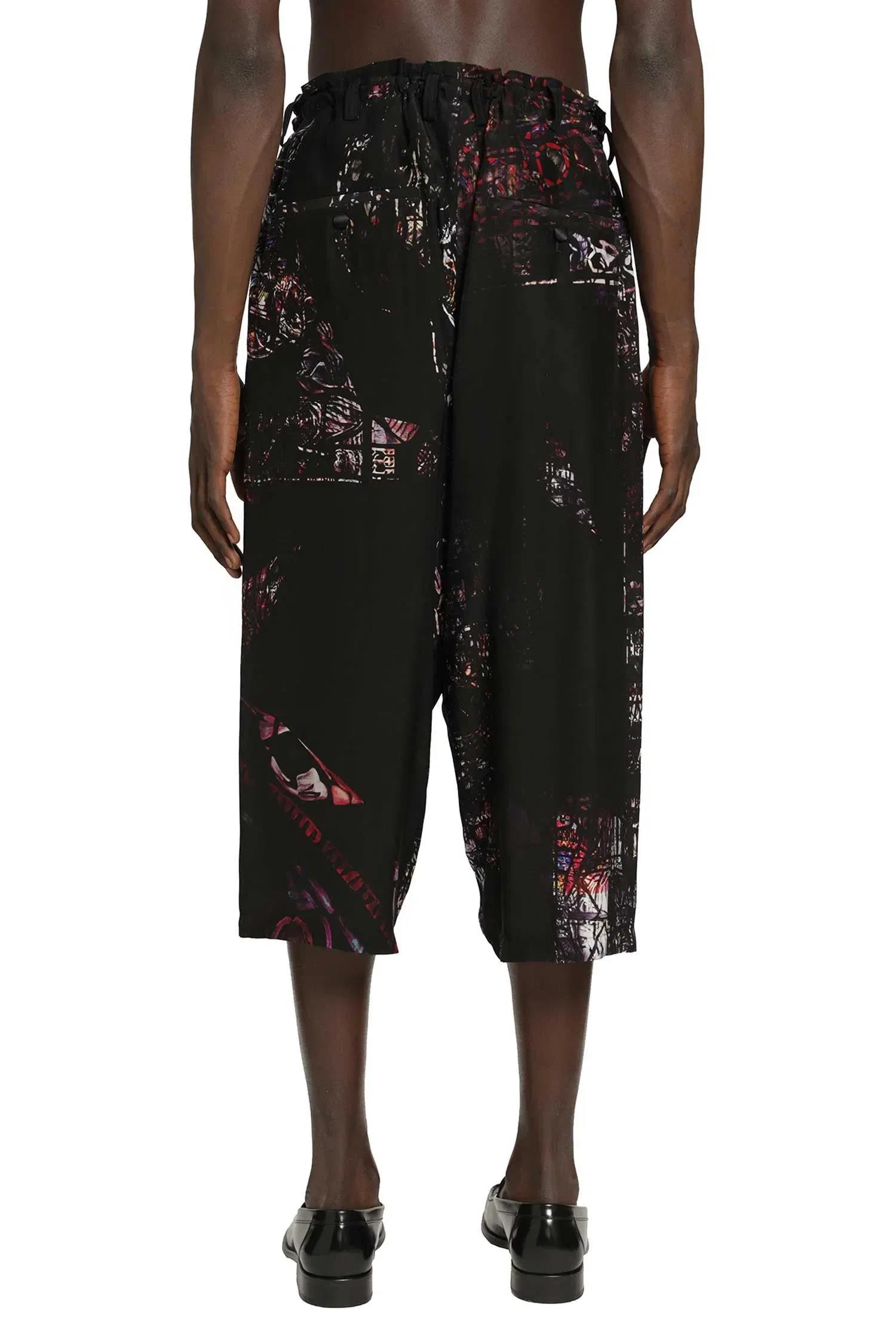 Yohji Yamamoto Stained Glass Printed Bermuda Pants