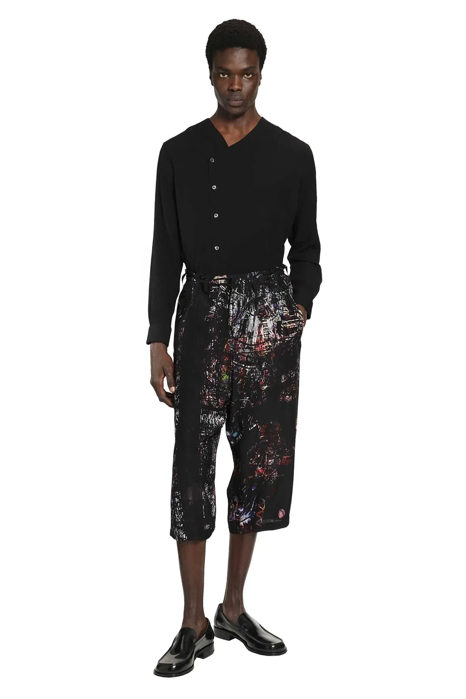 Yohji Yamamoto Stained Glass Printed Bermuda Pants