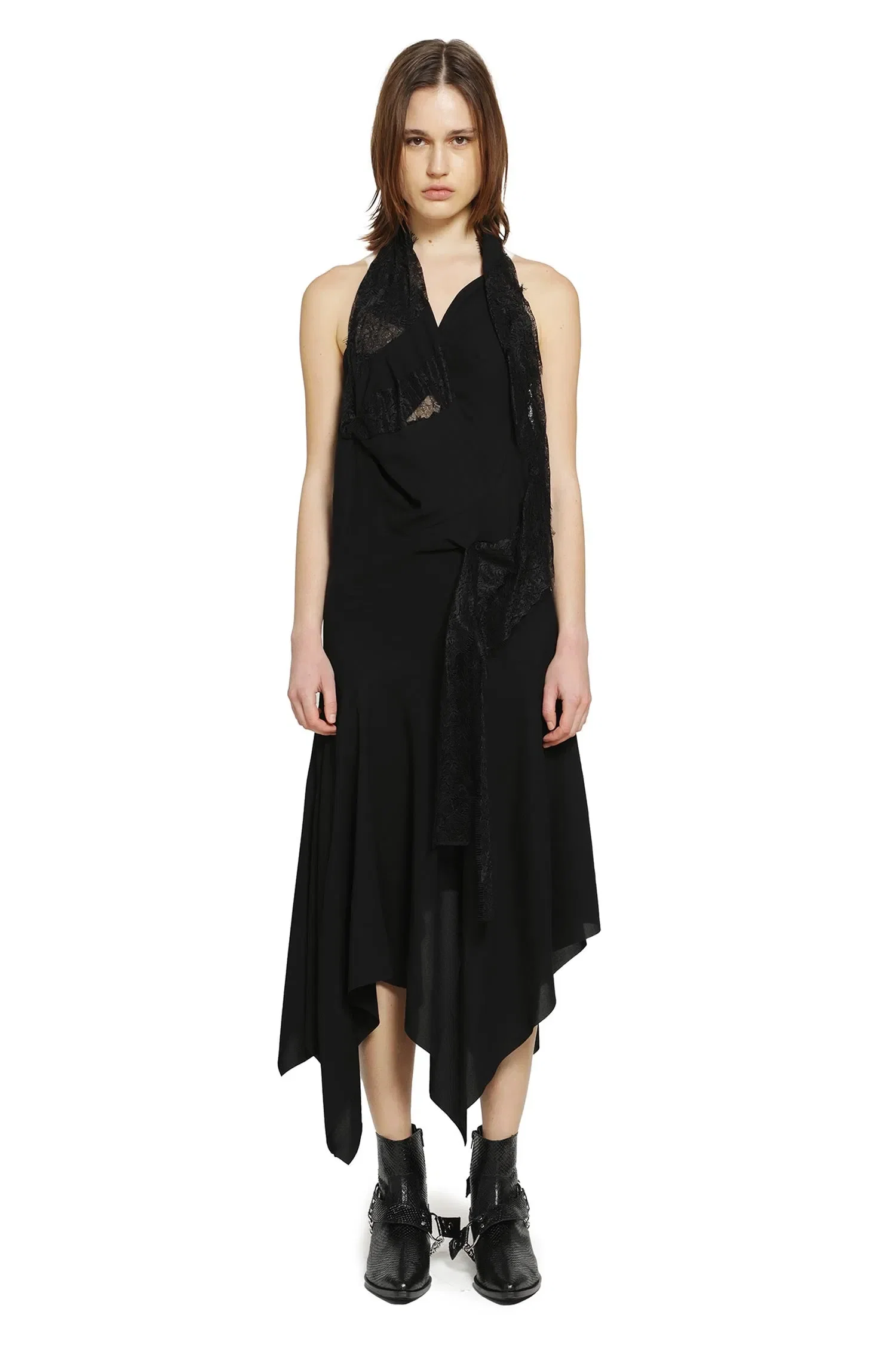 Junya Watanabe Asymmetric Lace Slip Dress