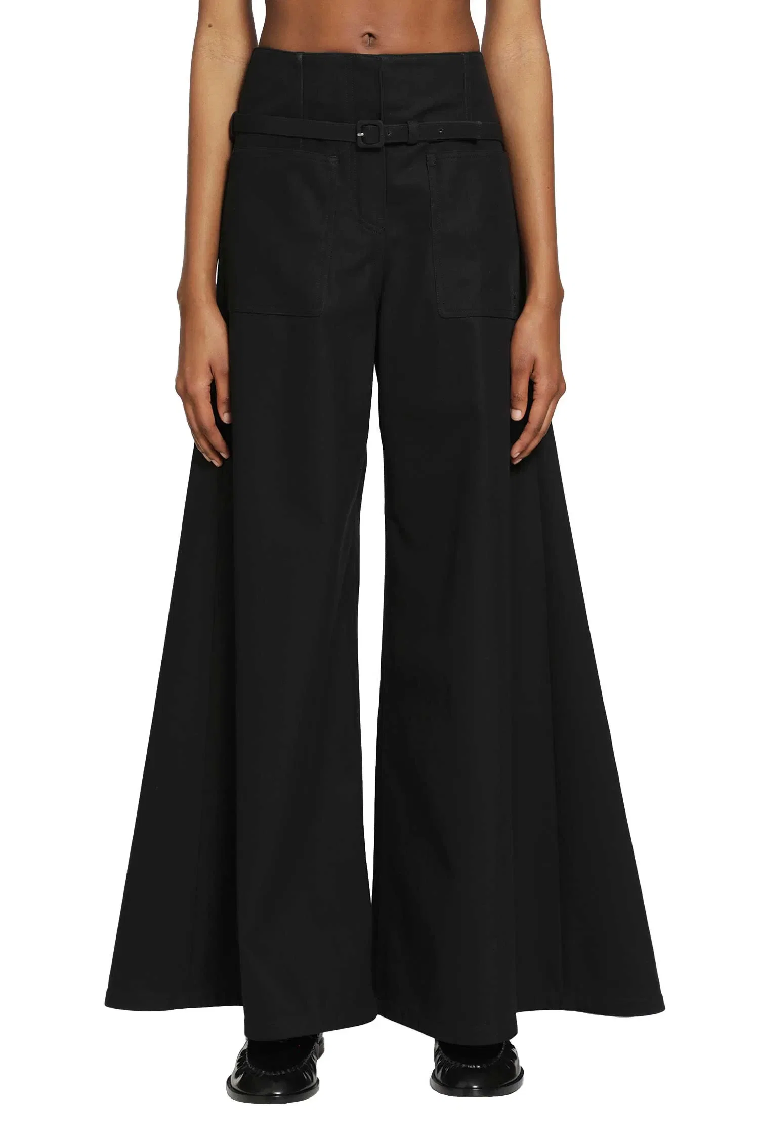 Courrèges Cotton Canvas Palazzo Pants