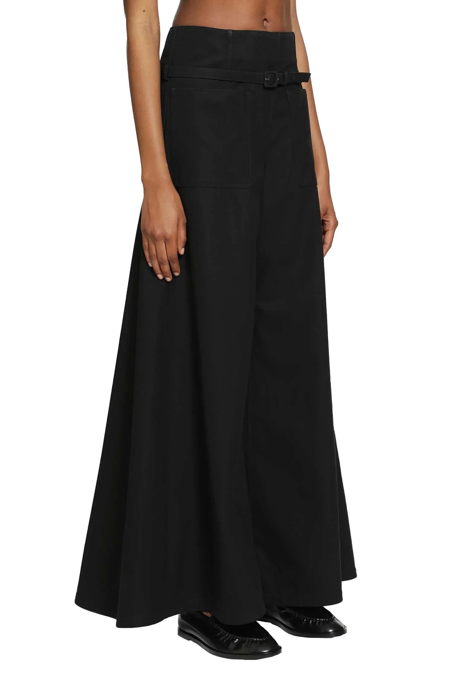 Courrèges Cotton Canvas Palazzo Pants