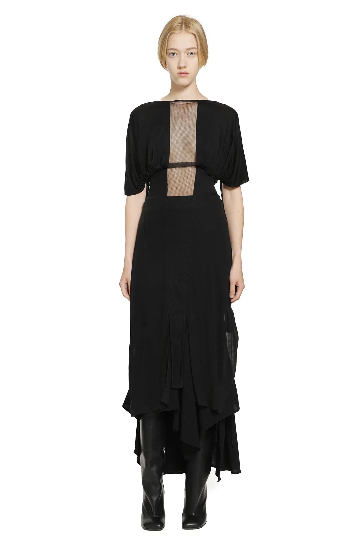 YEHUAFAN Crepe de Chine Dress