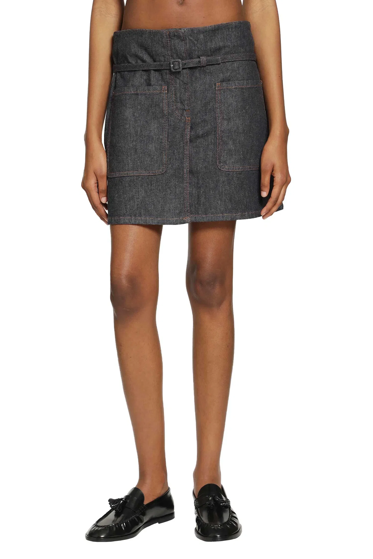 Courrèges Two Pockets Denim Skirt