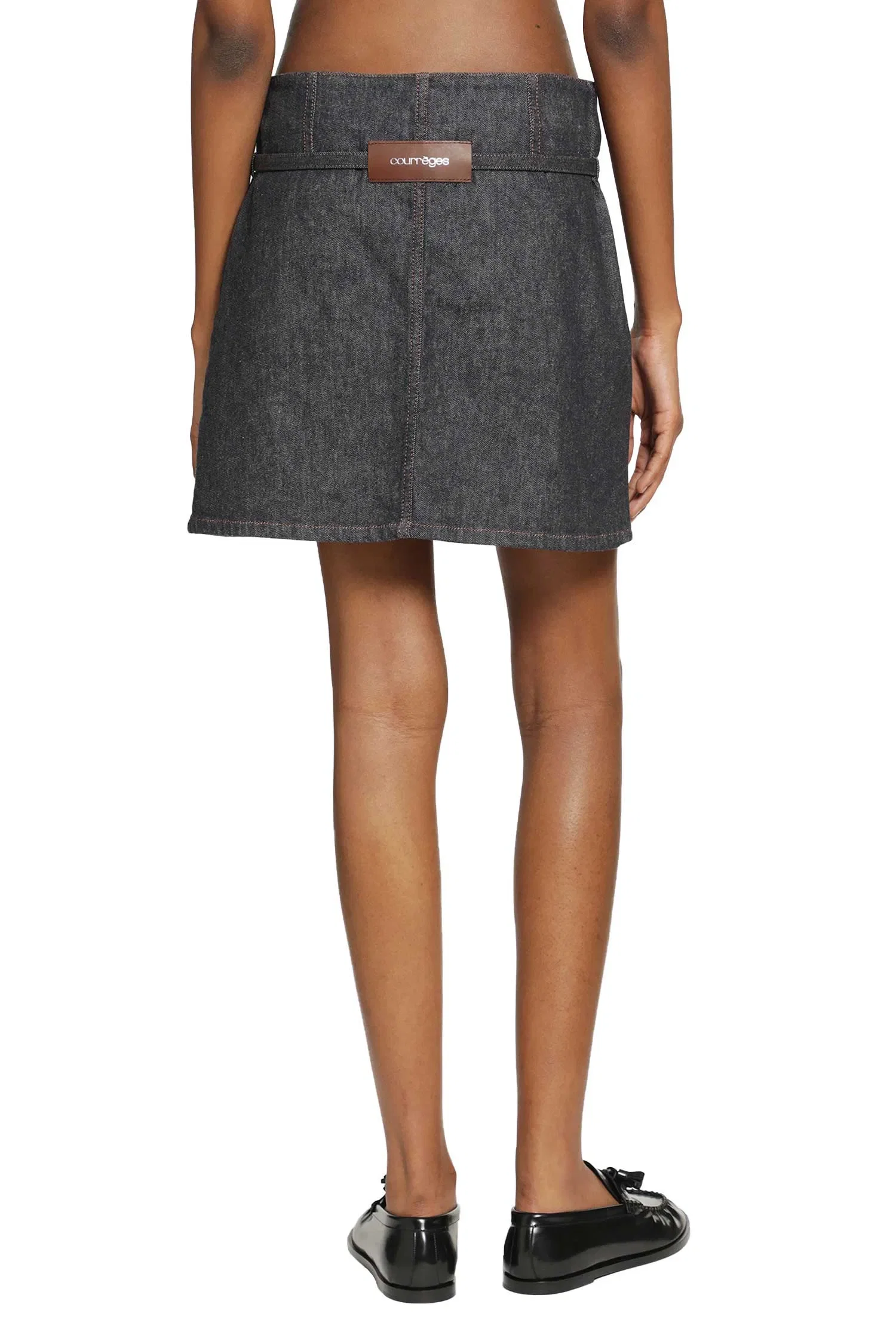 Courrèges Two Pockets Denim Skirt