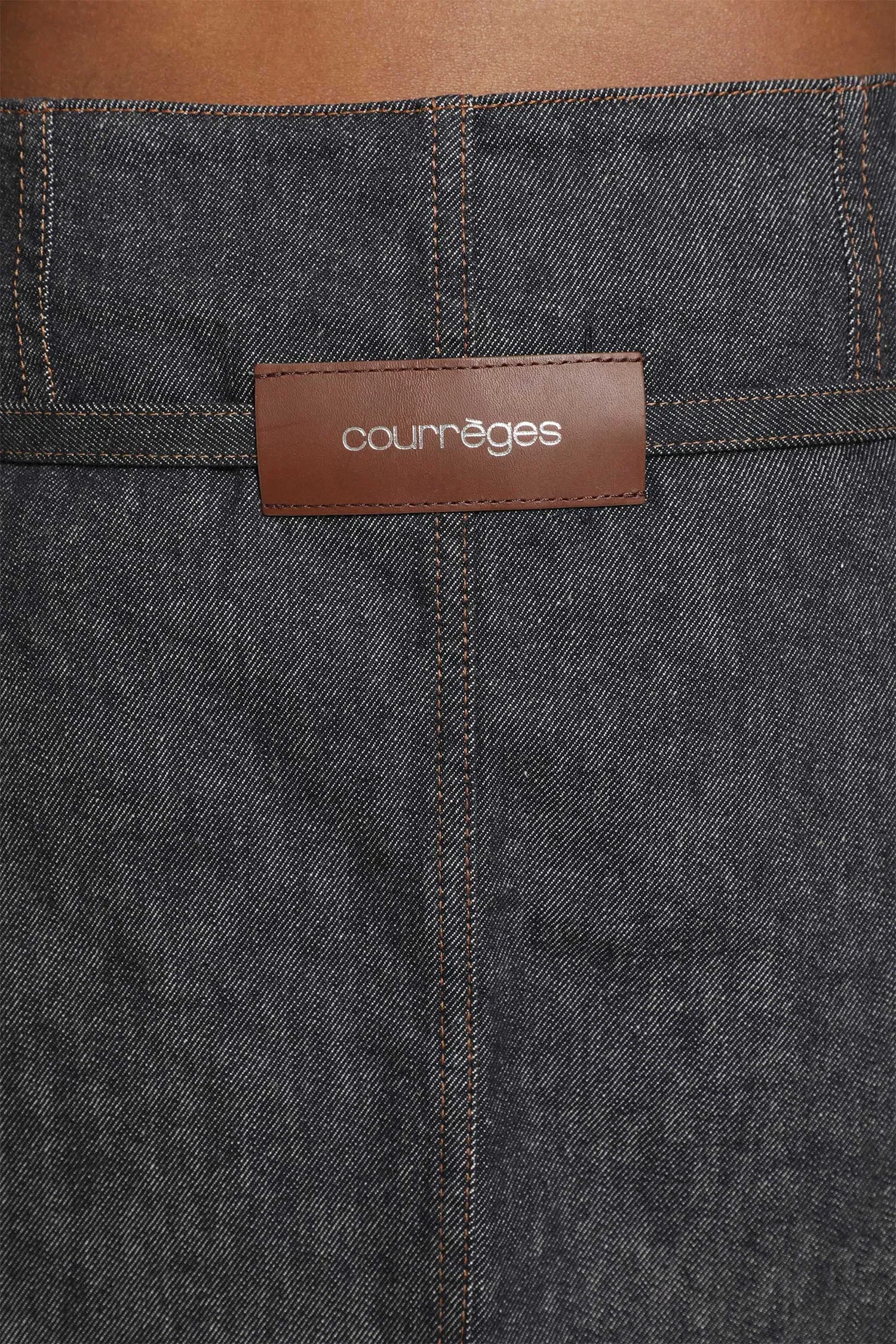 Courrèges Two Pockets Denim Skirt