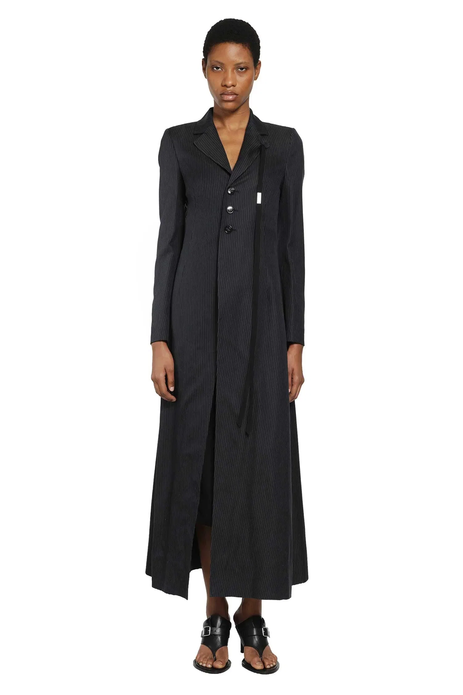 Ann Demeulemeester Abke X-Long Open Front Fitted Coat