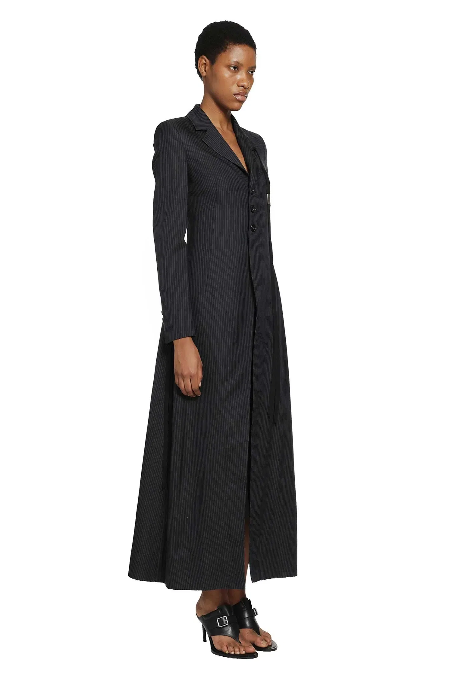 Ann Demeulemeester Abke X-Long Open Front Fitted Coat