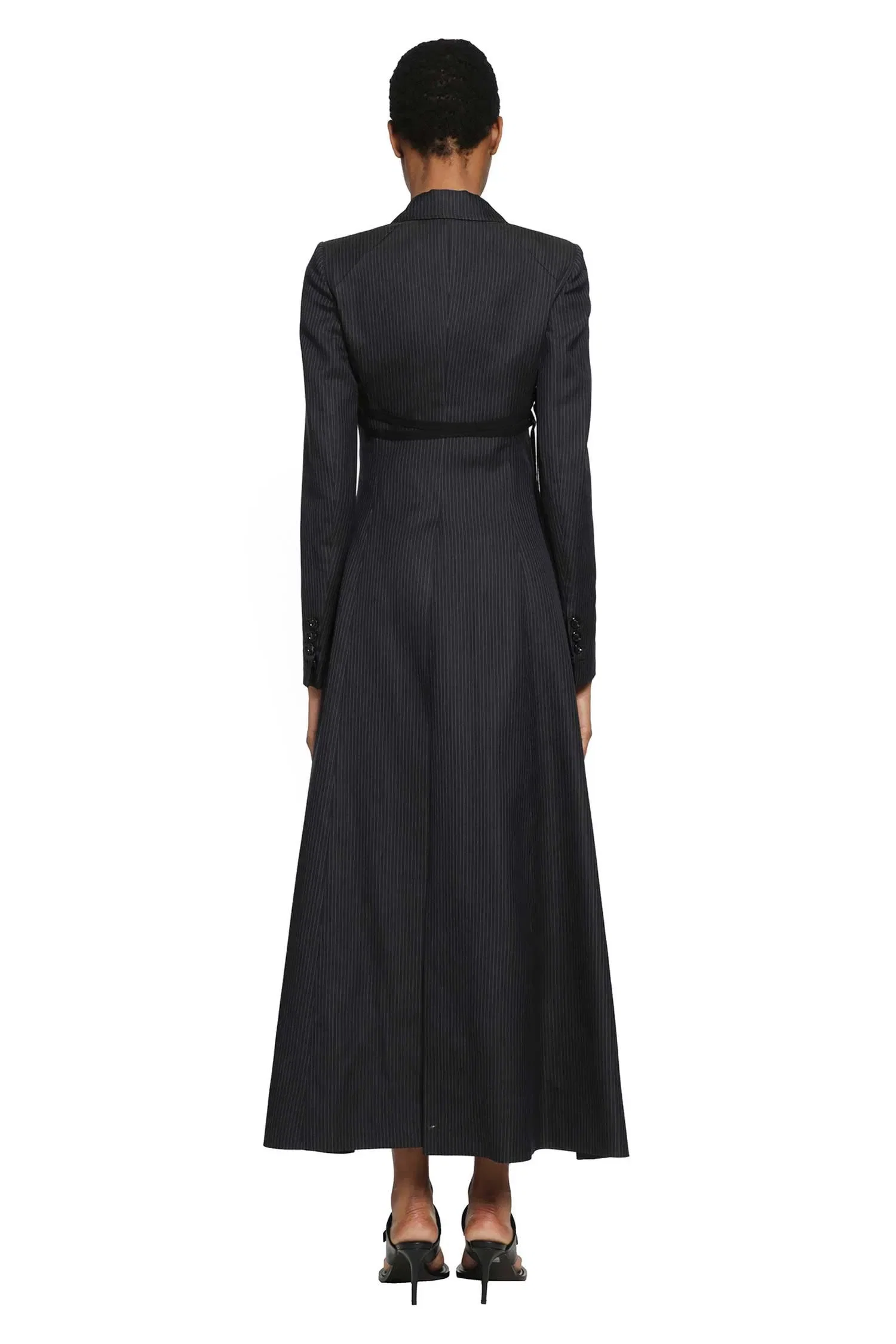 Ann Demeulemeester Abke X-Long Open Front Fitted Coat