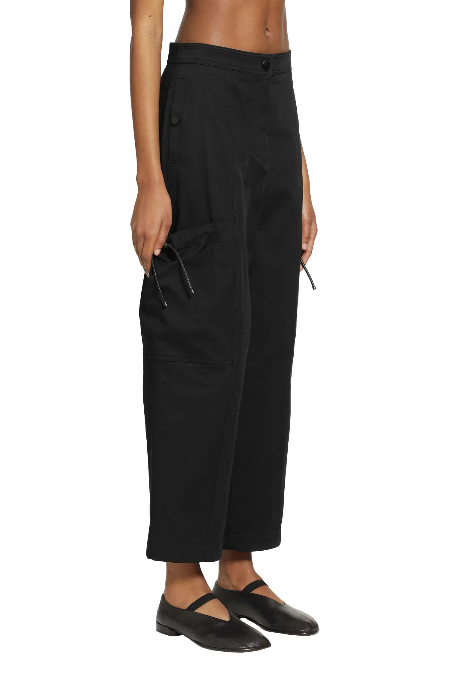 Max Mara Stretch Cotton Cargo Trousers