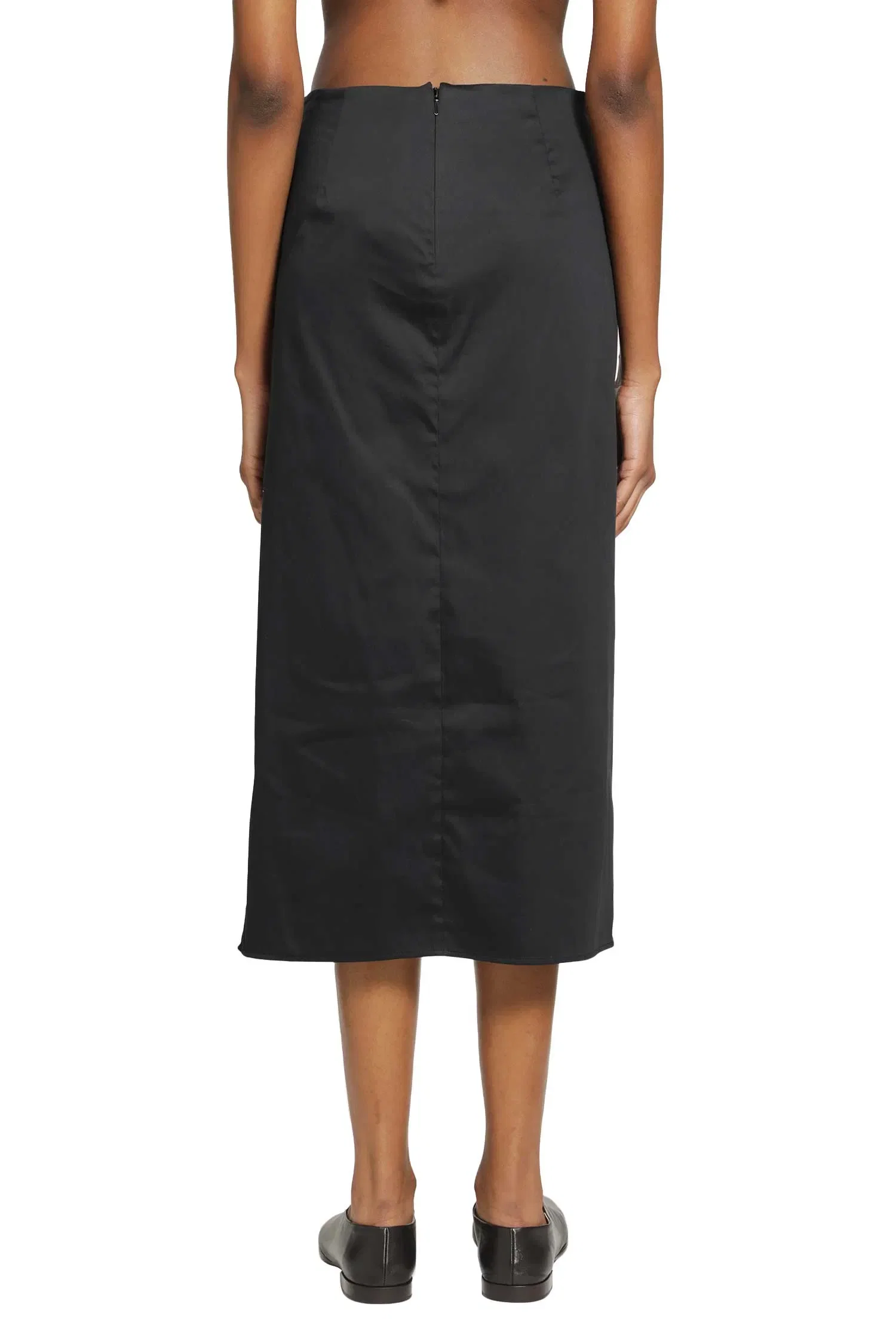Max Mara Cotton Satin Midi Skirt