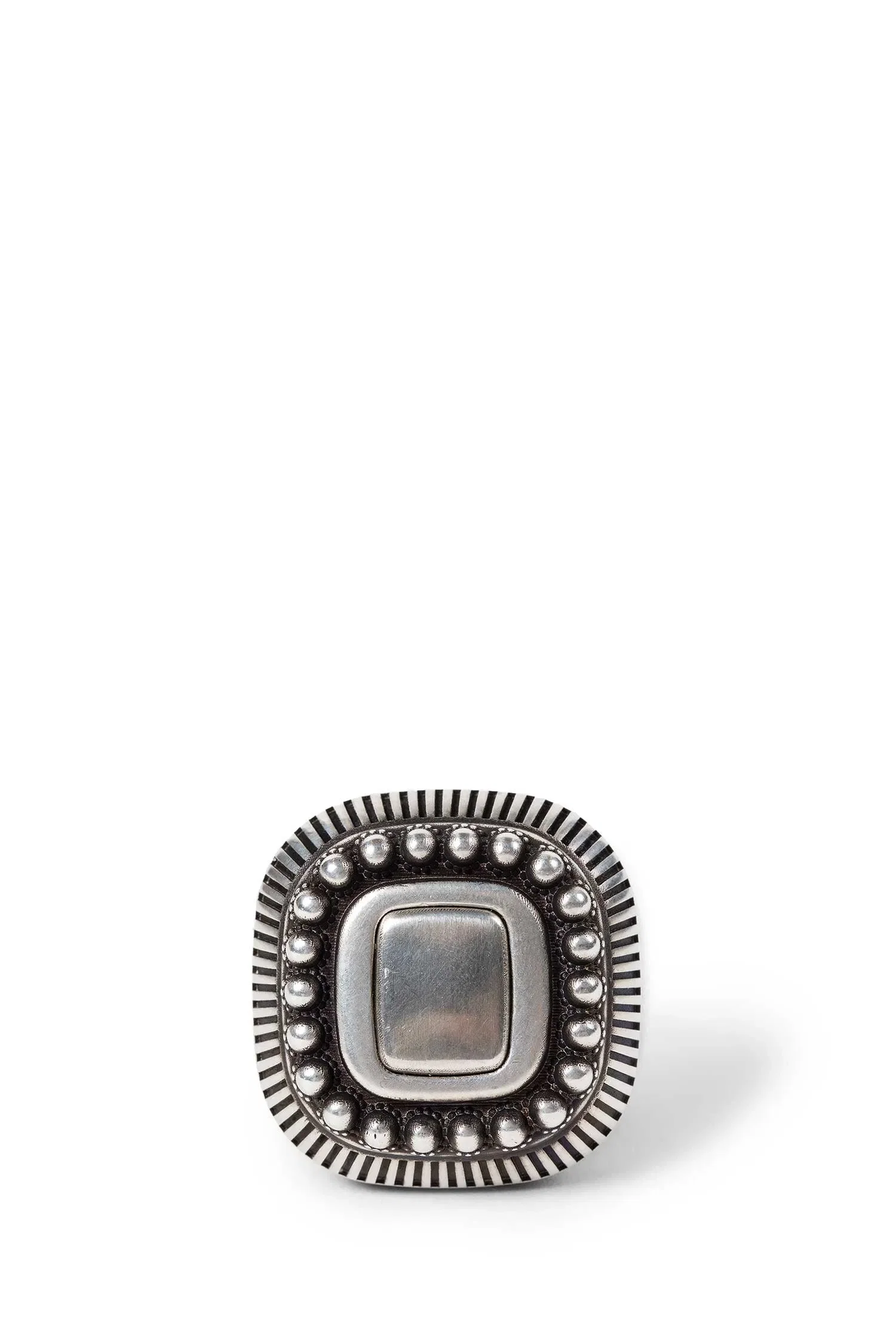 Ann Demeulemeester Char Wide Ring with Spheres