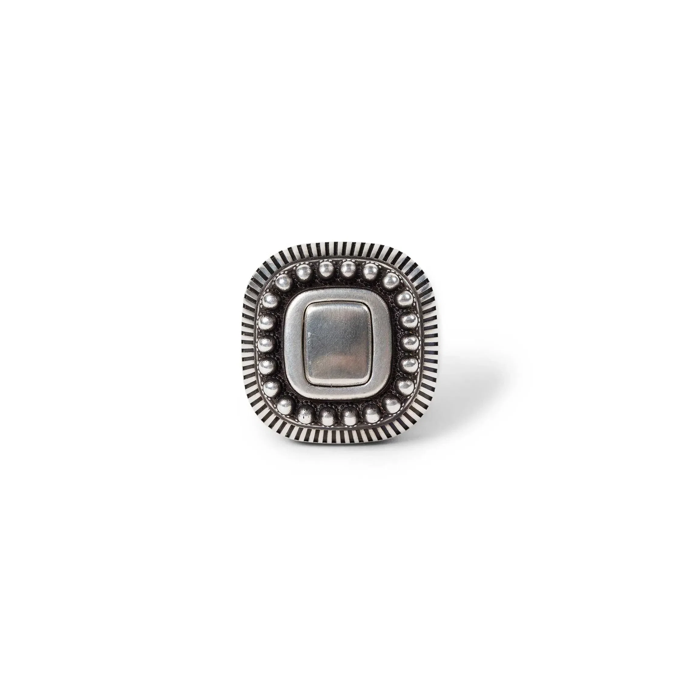 Ann Demeulemeester Char Wide Ring with Spheres