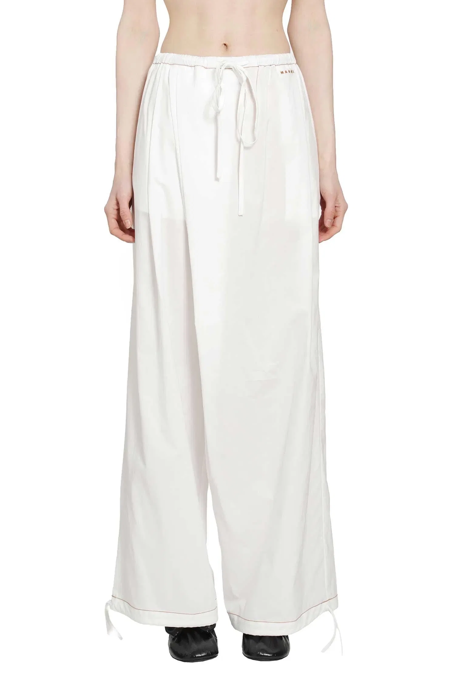 Marni Cotton Poplin Drawstring Trousers