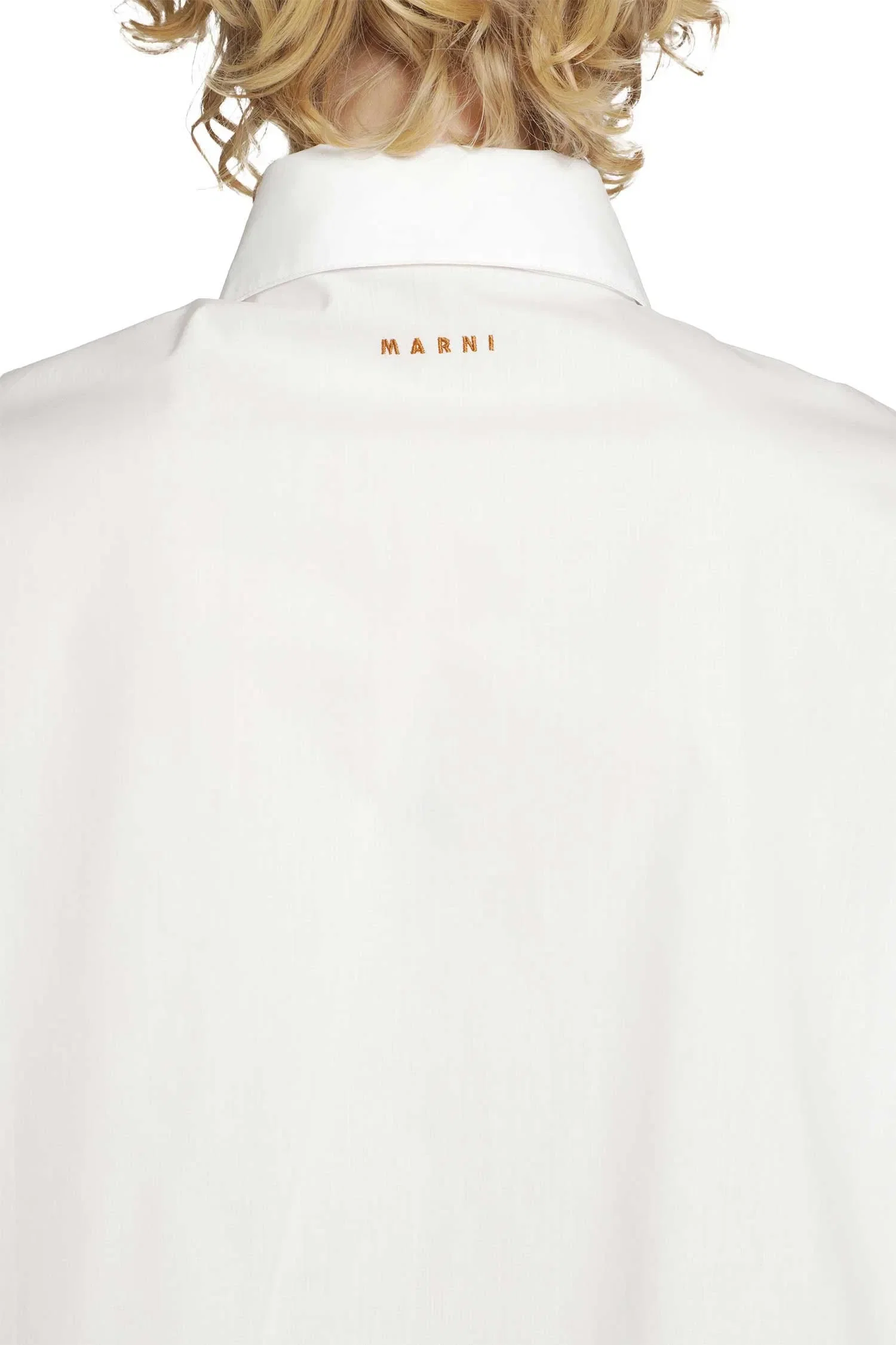 Marni Poplin Shirt with Cape Sleeves
