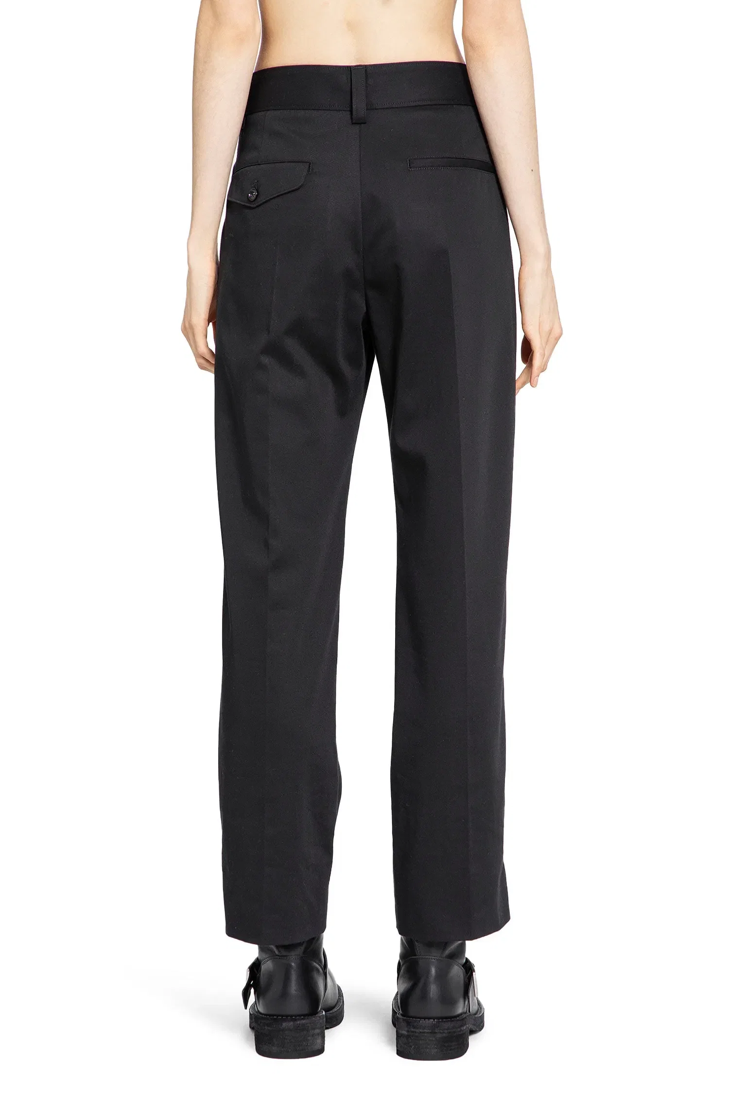 Ann Demeulemeester Fera Straight Leg Cropped Trousers