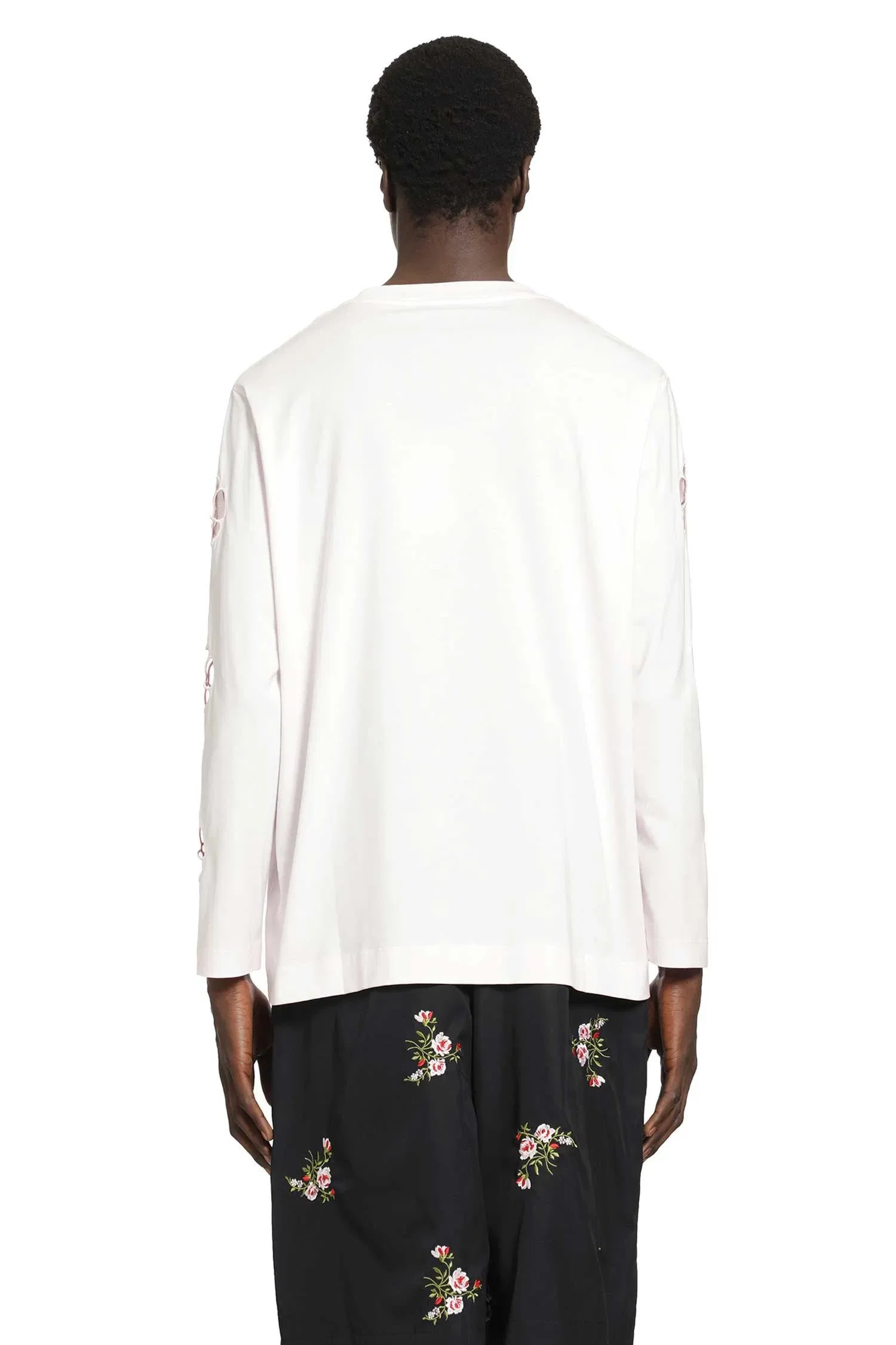 Simone Rocha Daisy Cutout Long Sleeve T-Shirt