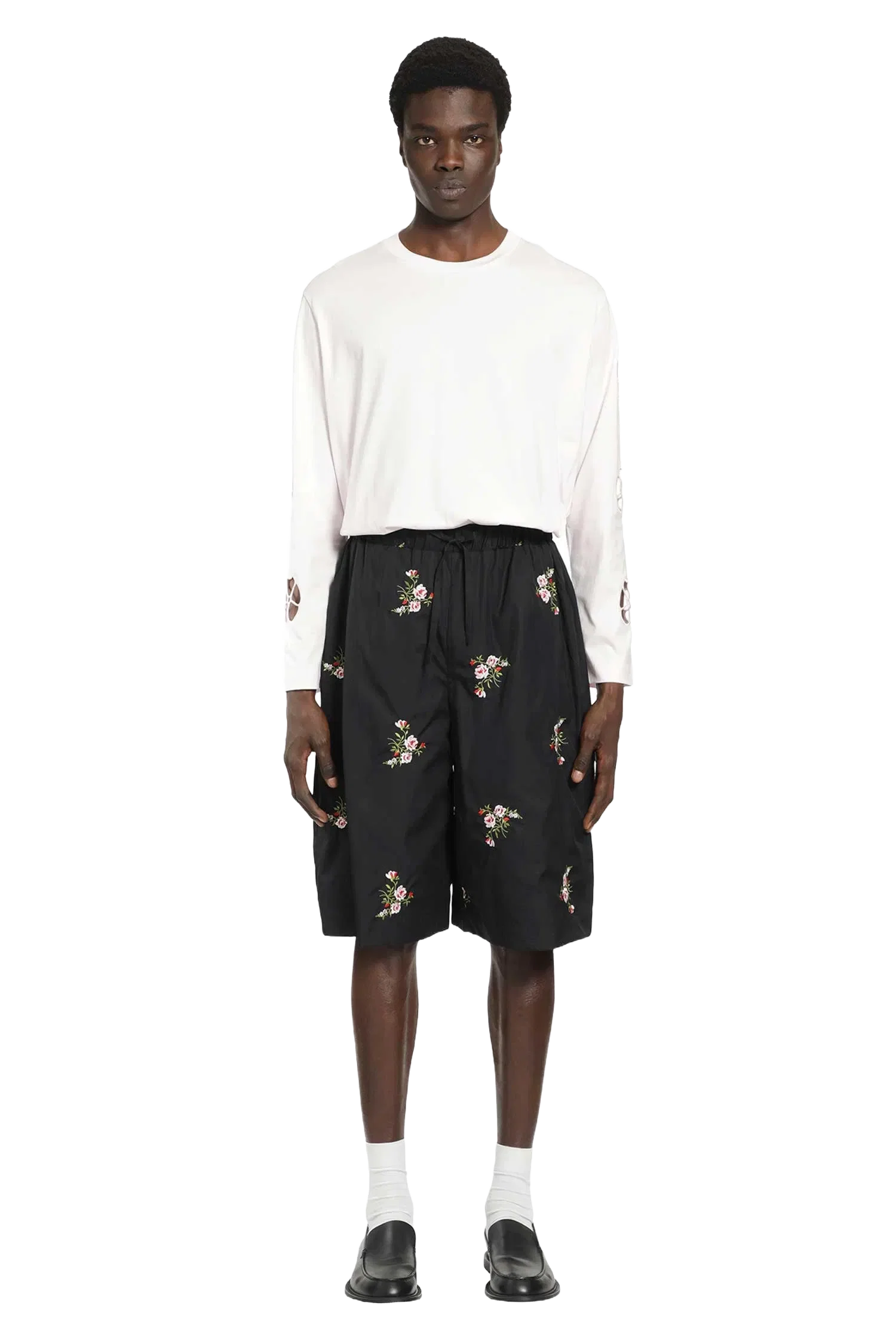 Simone Rocha Daisy Cutout Long Sleeve T-Shirt
