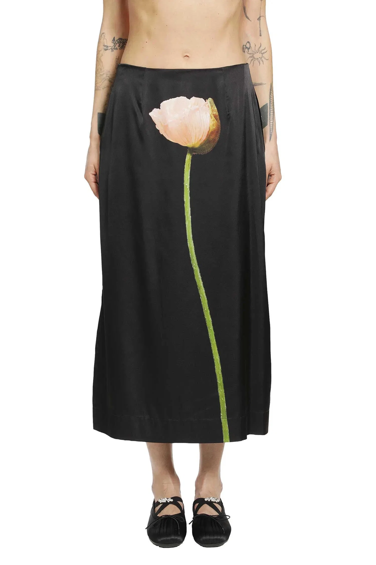 Simone Rocha Poppy Motif Pencil Skirt