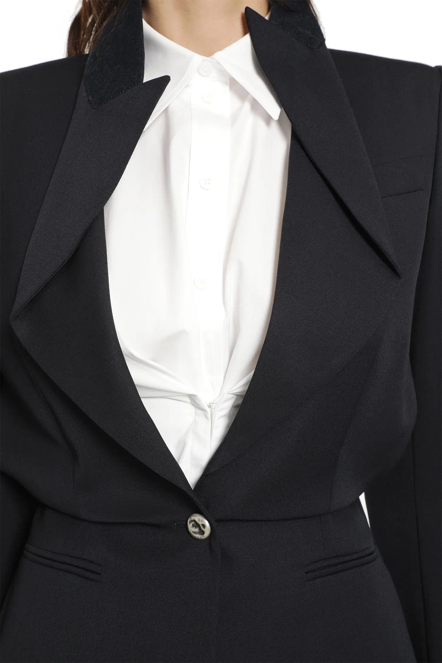 MCQUEEN Folded Lapel Blazer