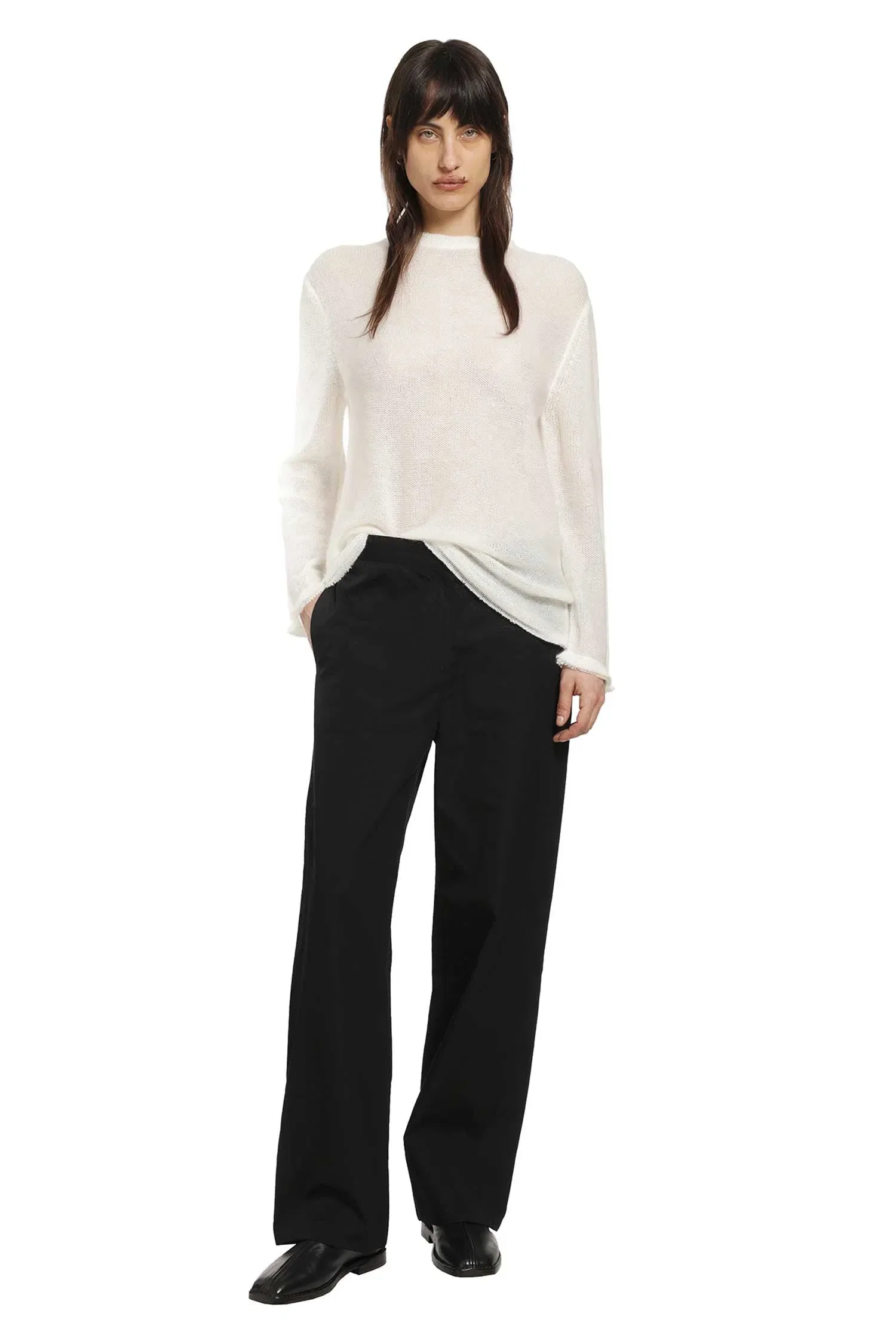 TOTEME Long Open Weave Knit Sweater