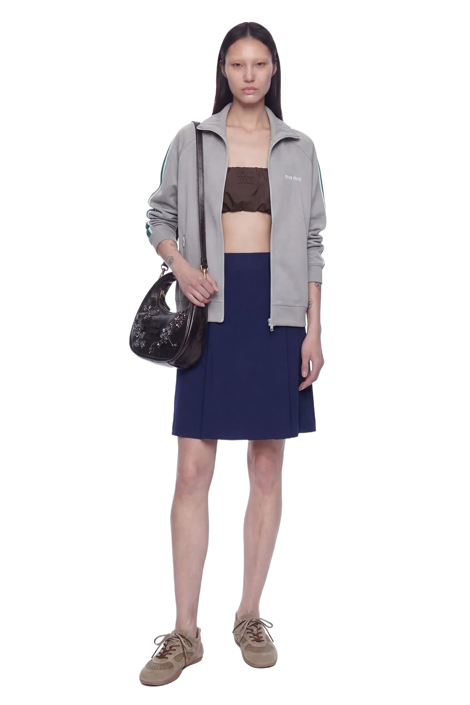Miu Miu Techncal Jersey Skirt
