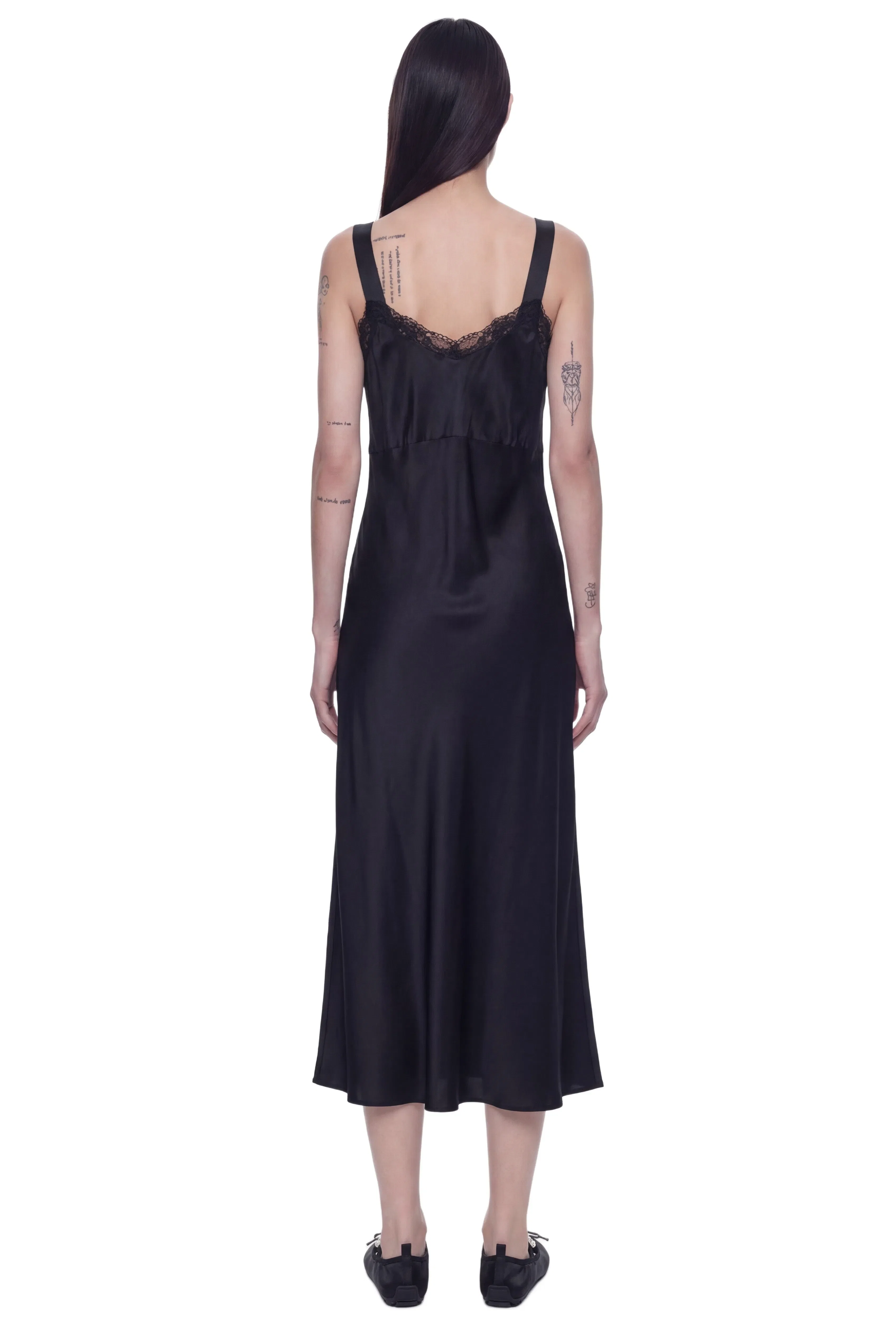 Simone Rocha Bow Sash Slip Midi Dress