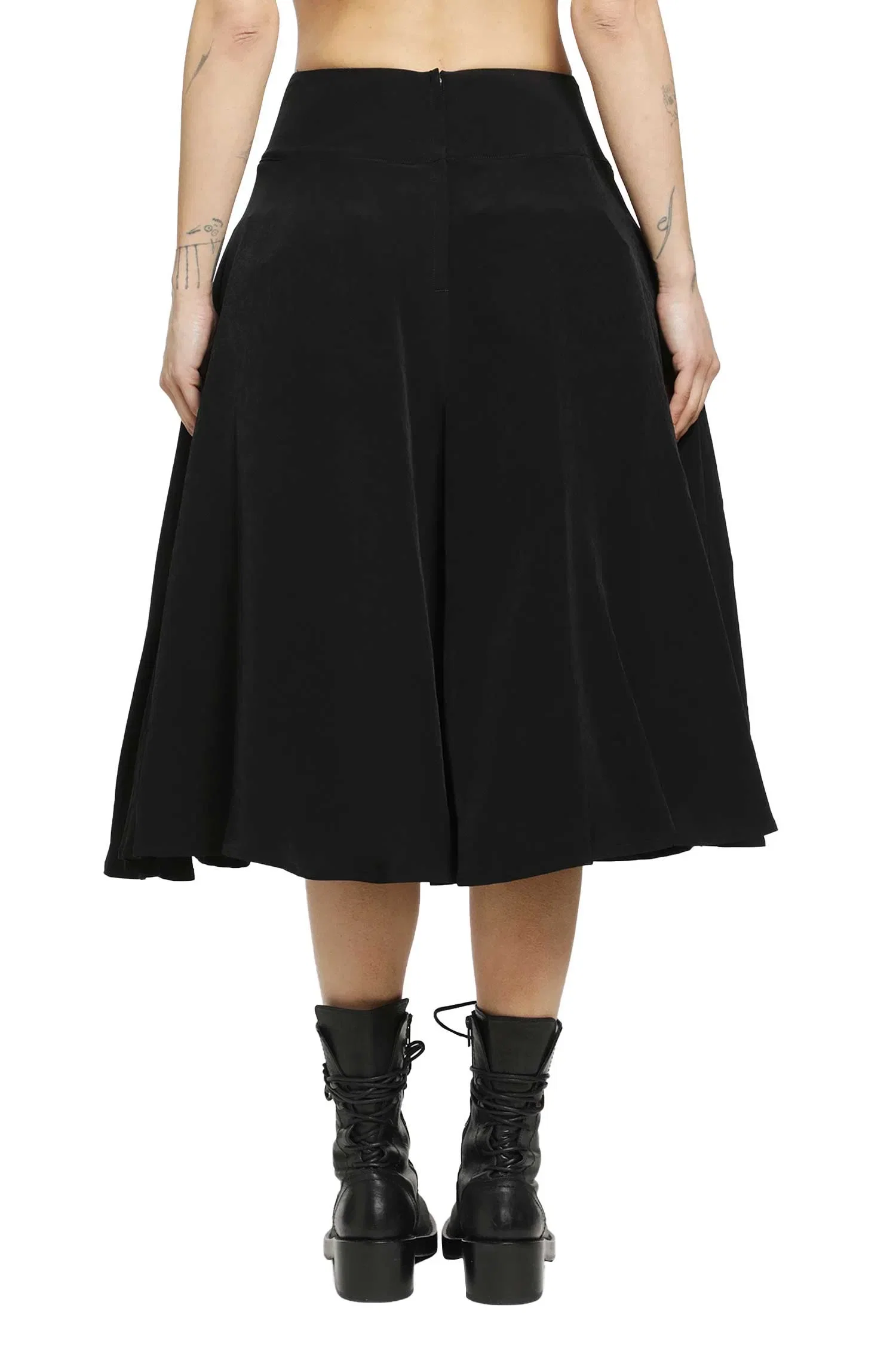 Yohji Yamamoto Crepe de Chine Gather Petticoat Skirt