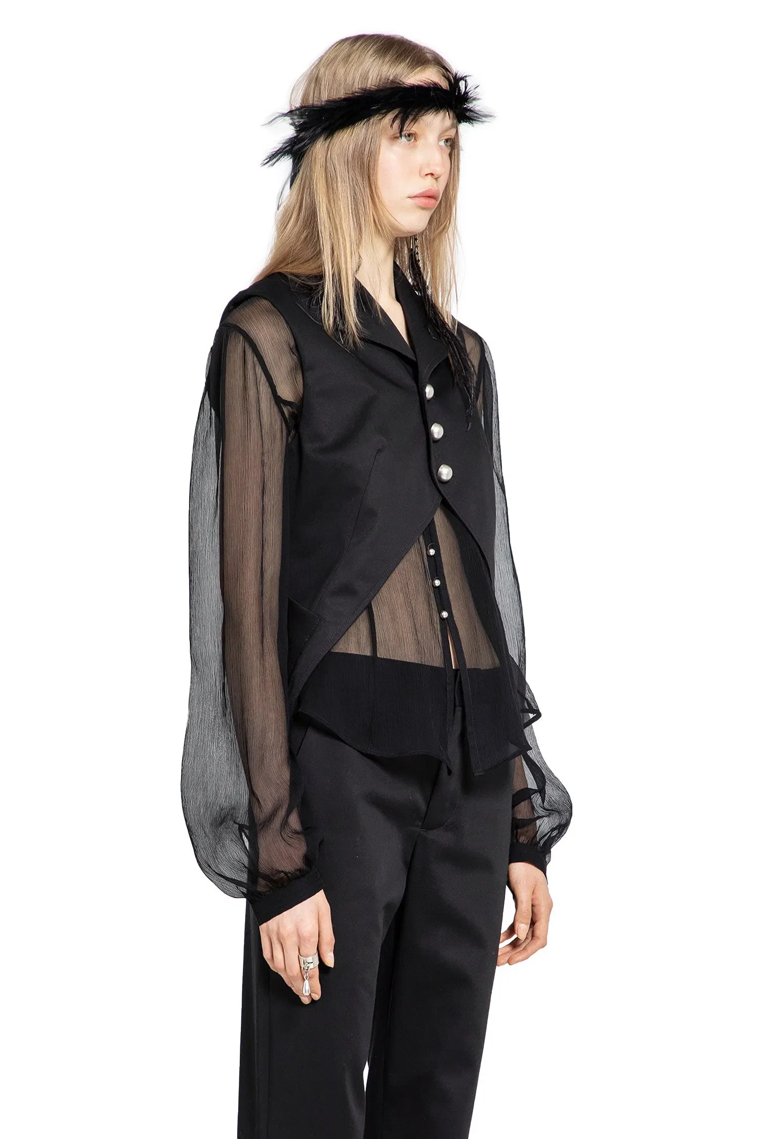 Ann Demeulemeester Lune Open Front Waistcoat