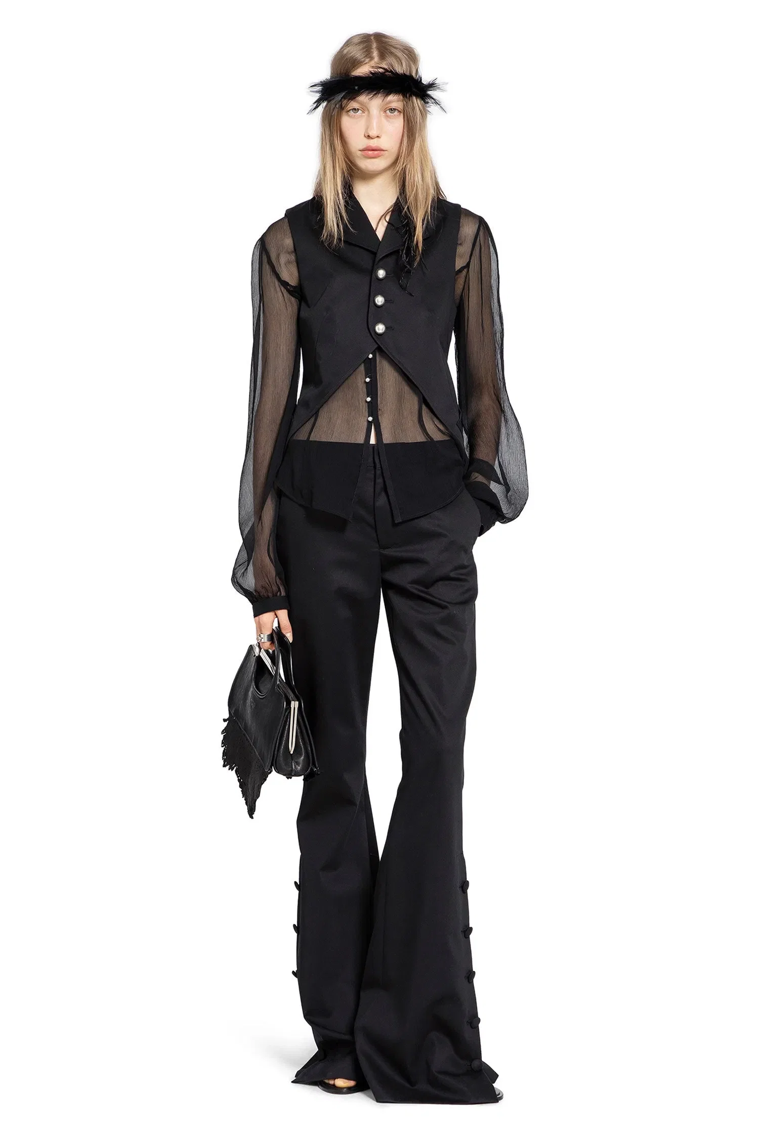 Ann Demeulemeester Lune Open Front Waistcoat