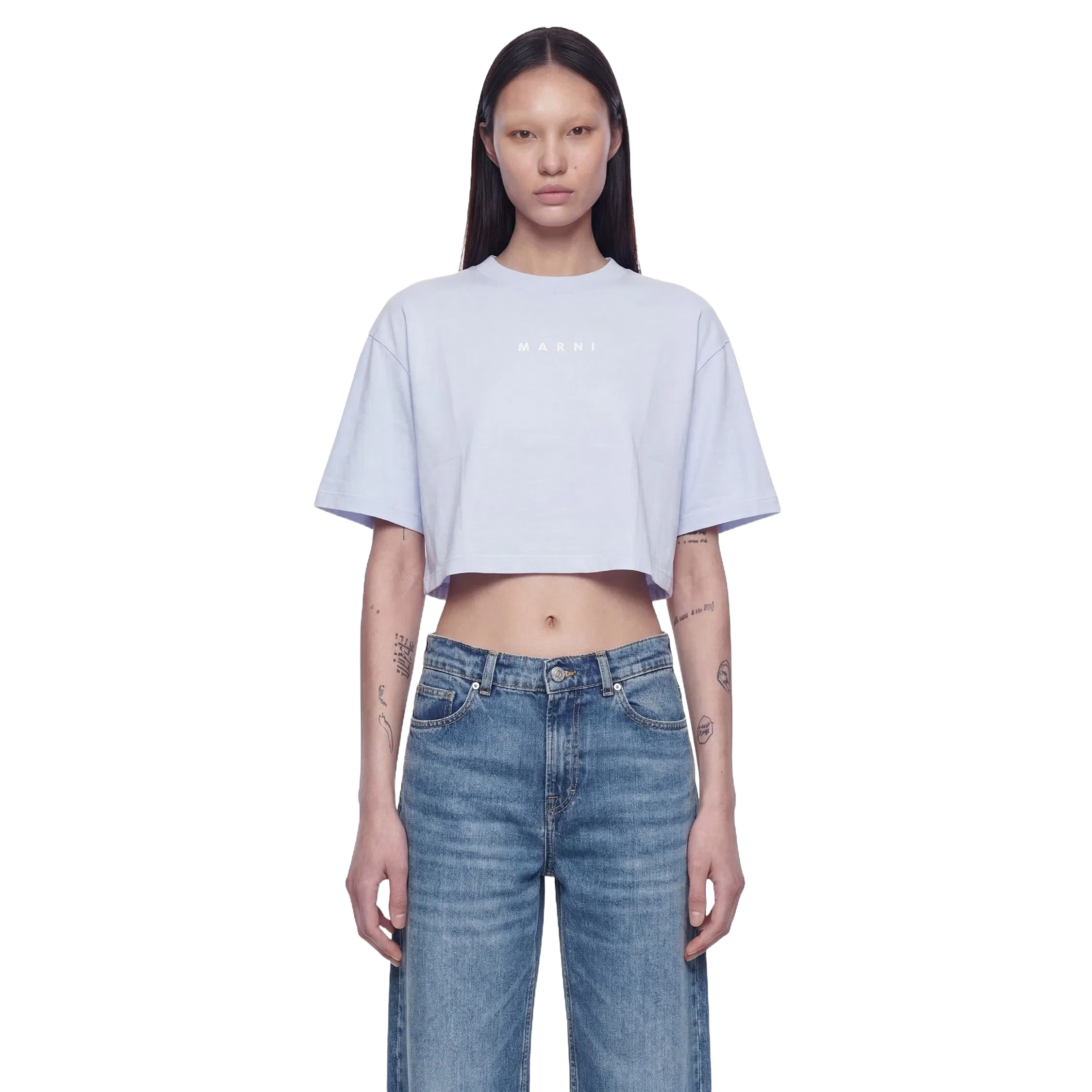 Marni Cropped Logo T-Shirt