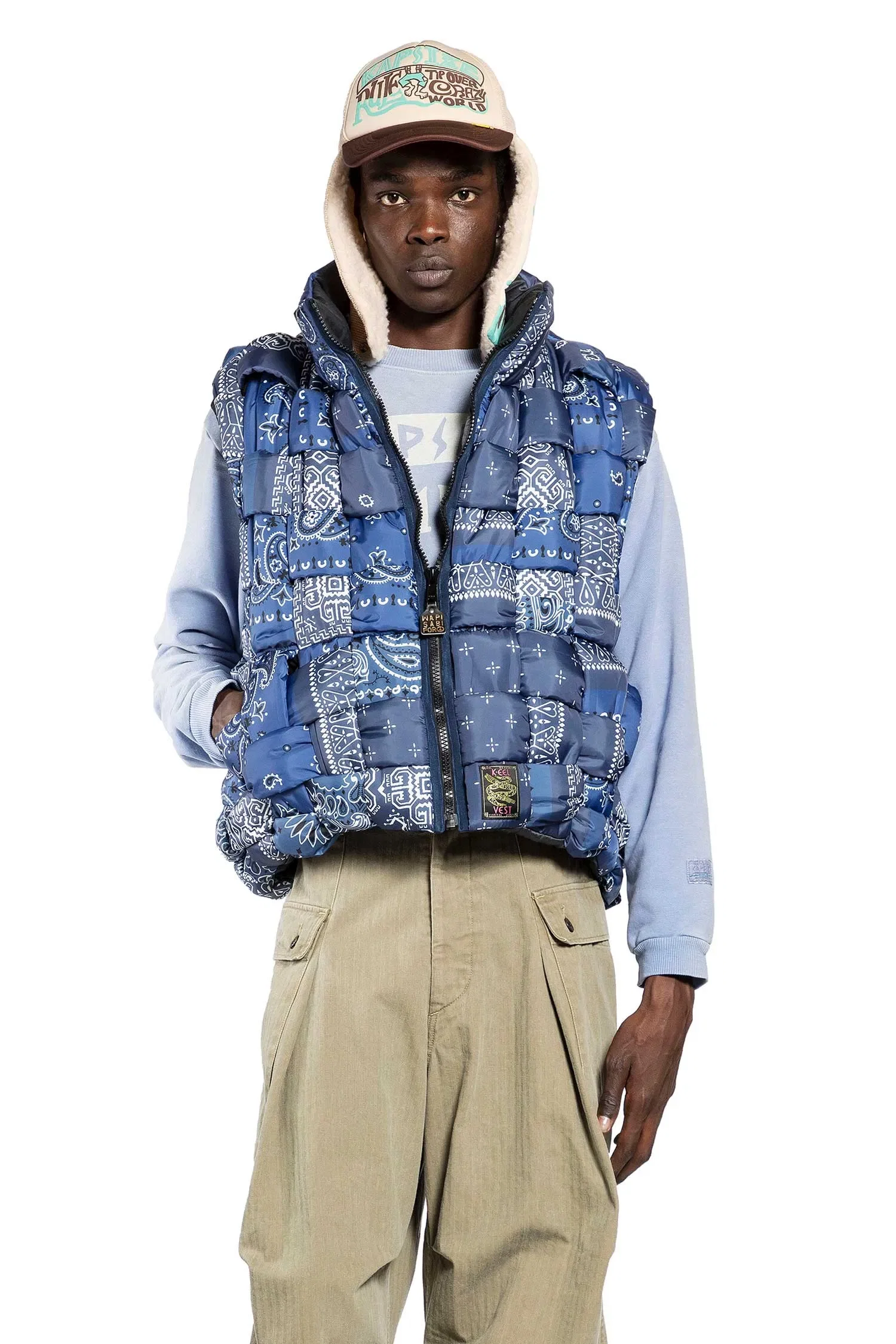 KAPITAL Bandana Nylon Keel Weaving Vest