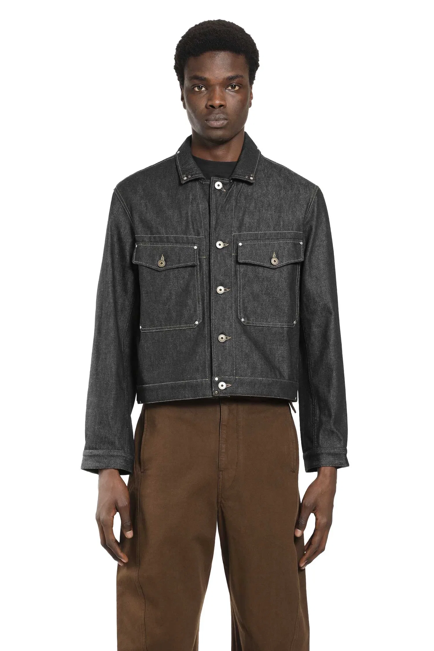 LEMAIRE Trucker Denim jacket with Studs