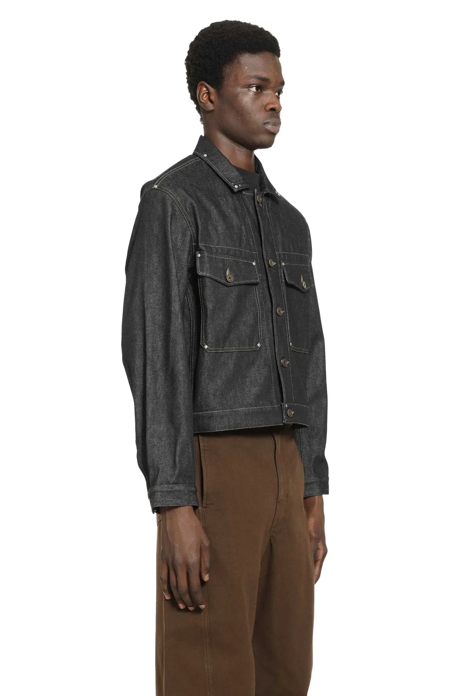 LEMAIRE Trucker Denim jacket with Studs
