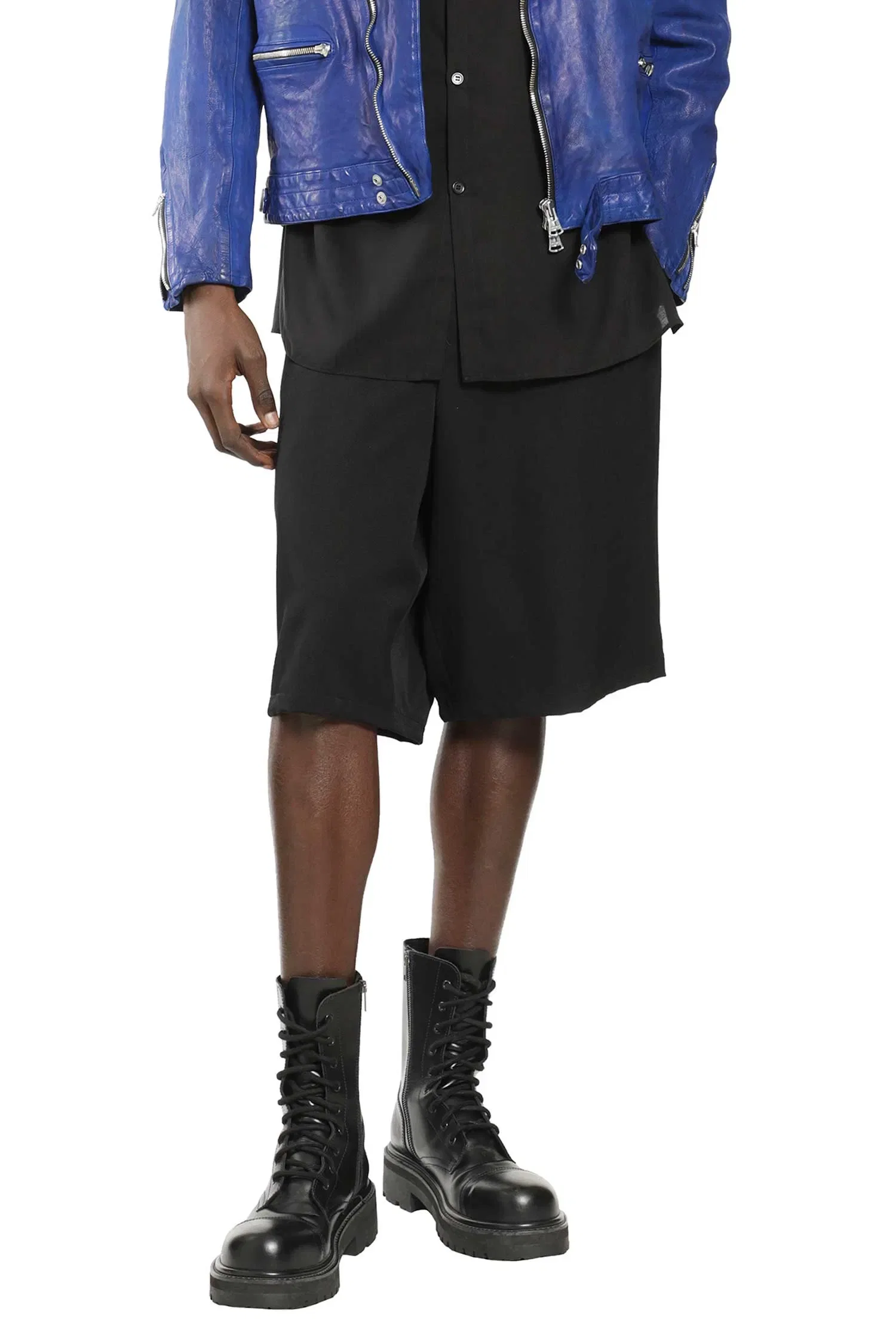 Yohji Yamamoto Wool Gabardine Thai Shorts