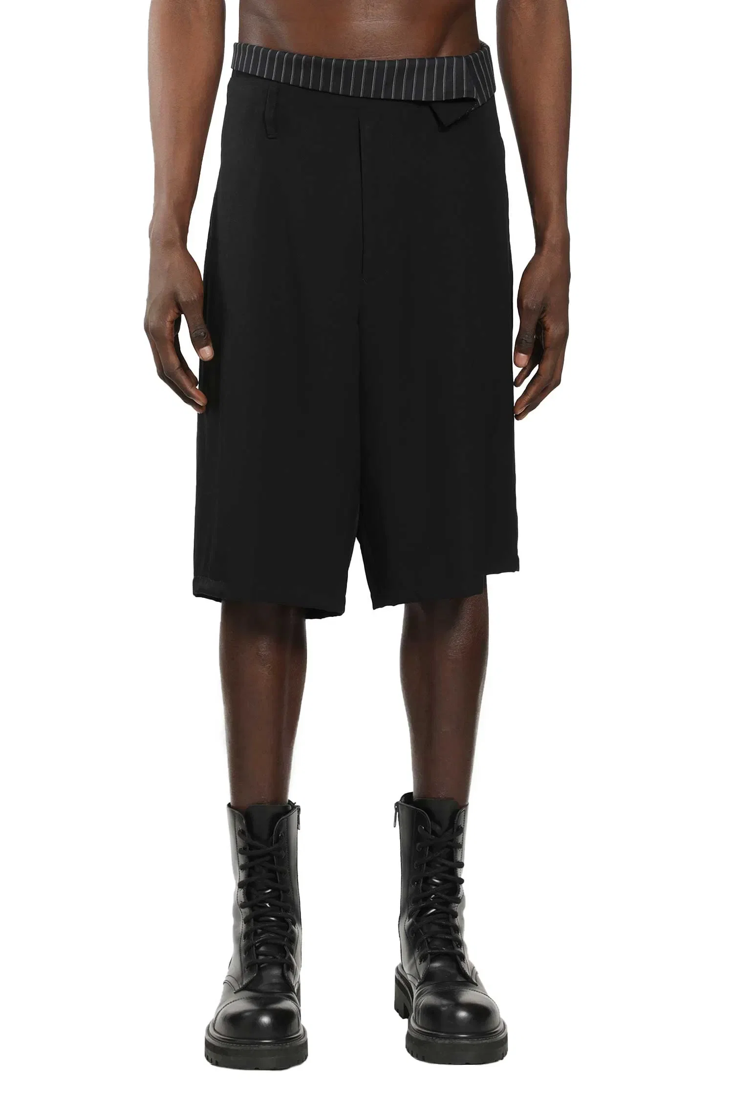 Yohji Yamamoto Wool Gabardine Thai Shorts