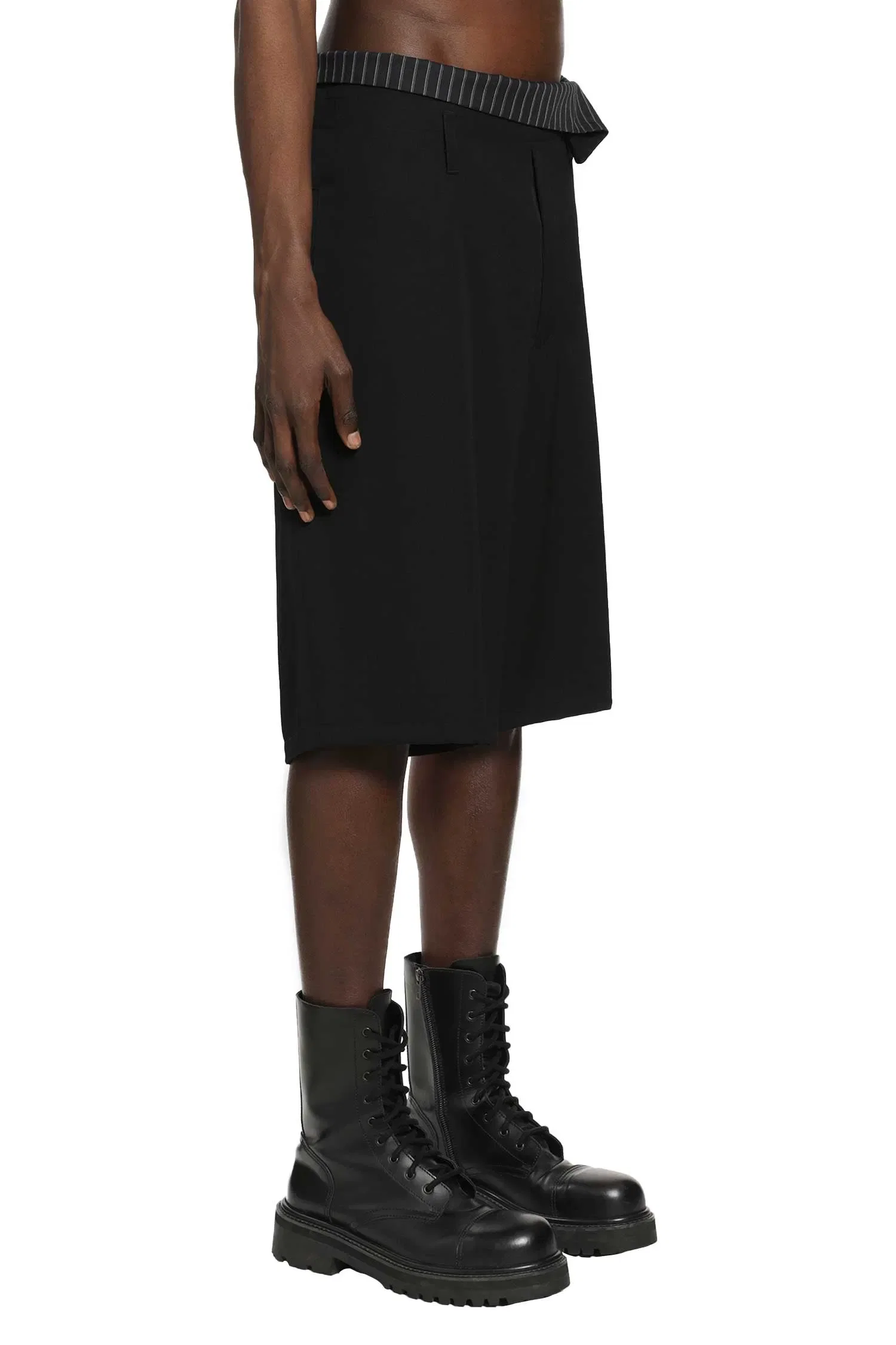 Yohji Yamamoto Wool Gabardine Thai Shorts