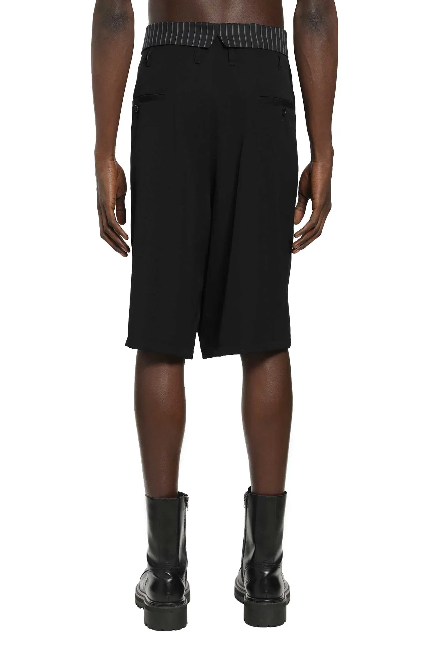 Yohji Yamamoto Wool Gabardine Thai Shorts