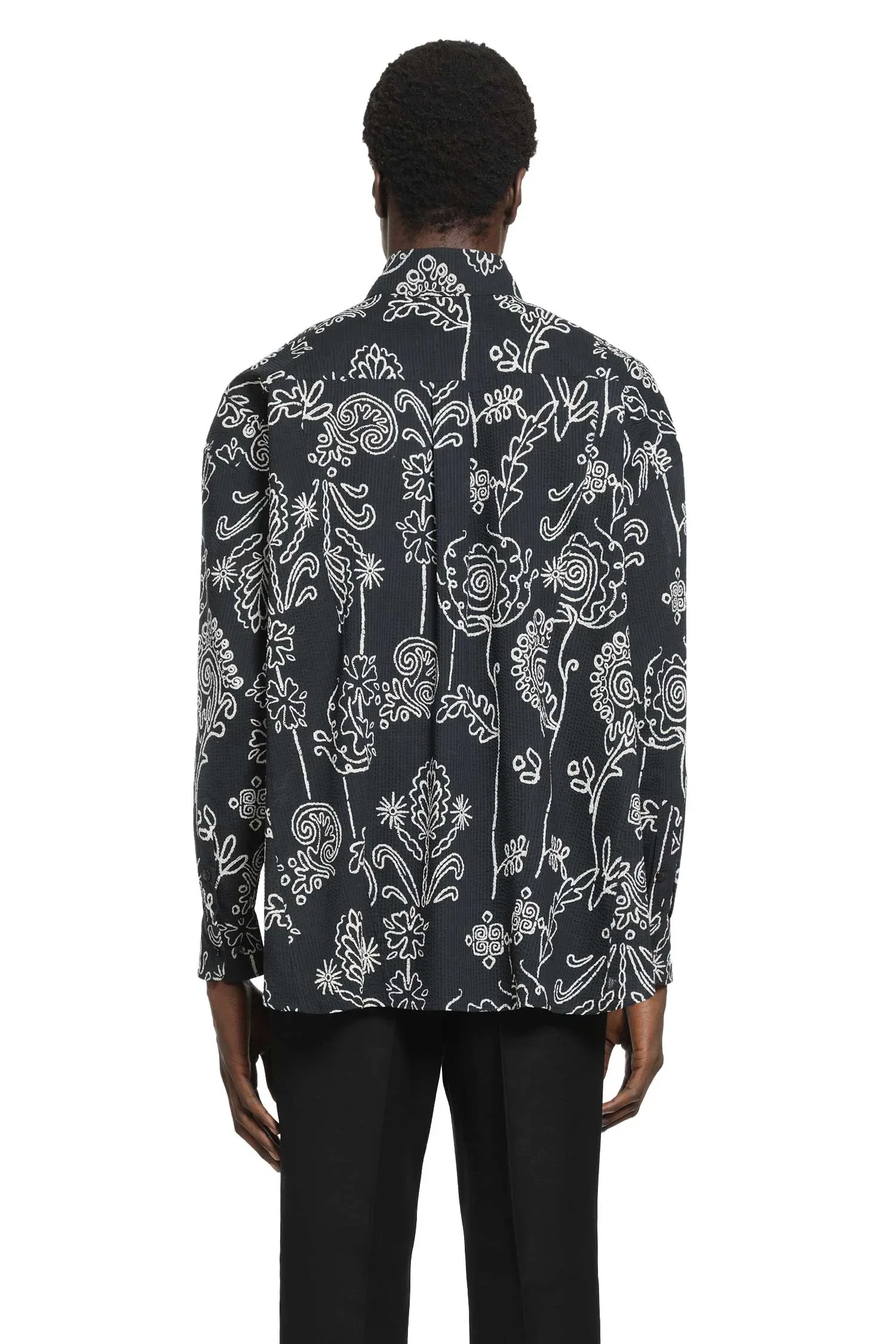 Giorgio Armani Floral Seersucker Shirt