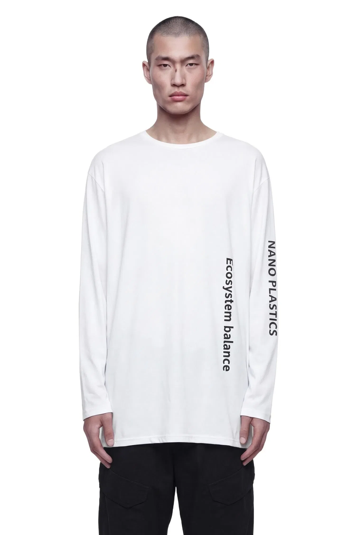 Yohji Yamamoto D-Neckline Long Sleeve T-Shirt