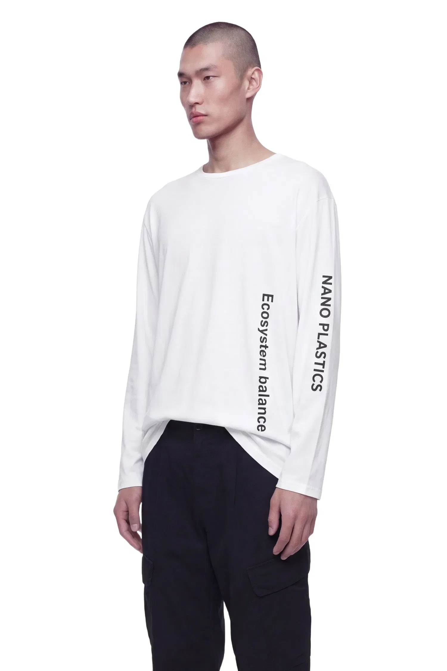Yohji Yamamoto D-Neckline Long Sleeve T-Shirt