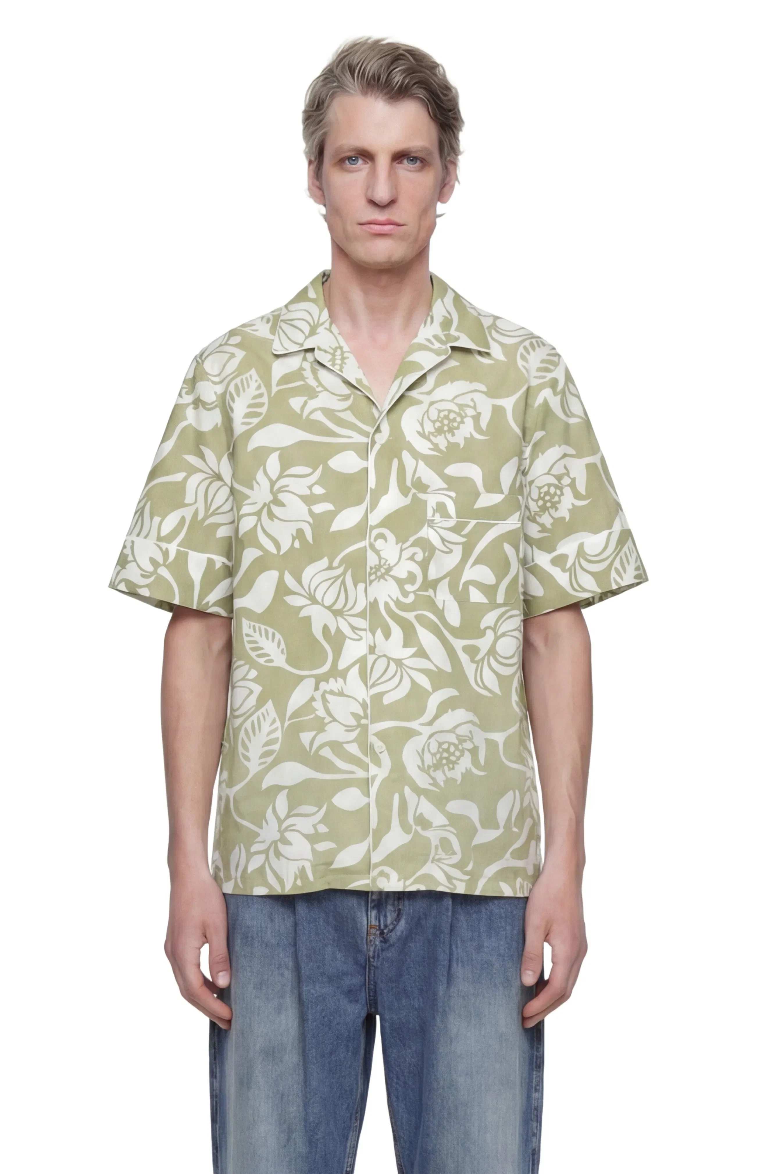 Hed Mayner Floral Print Shirt