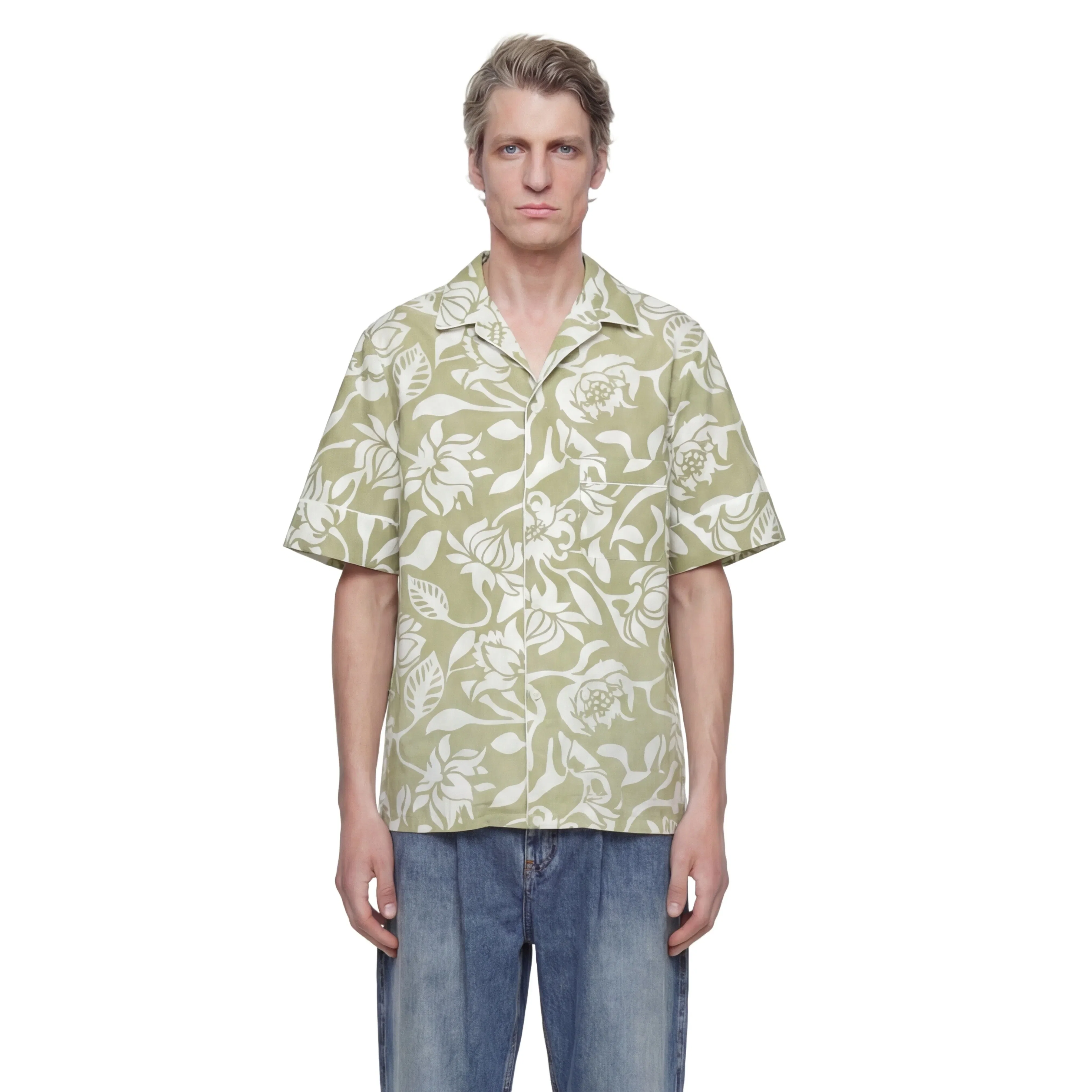 Hed Mayner Floral Print Shirt