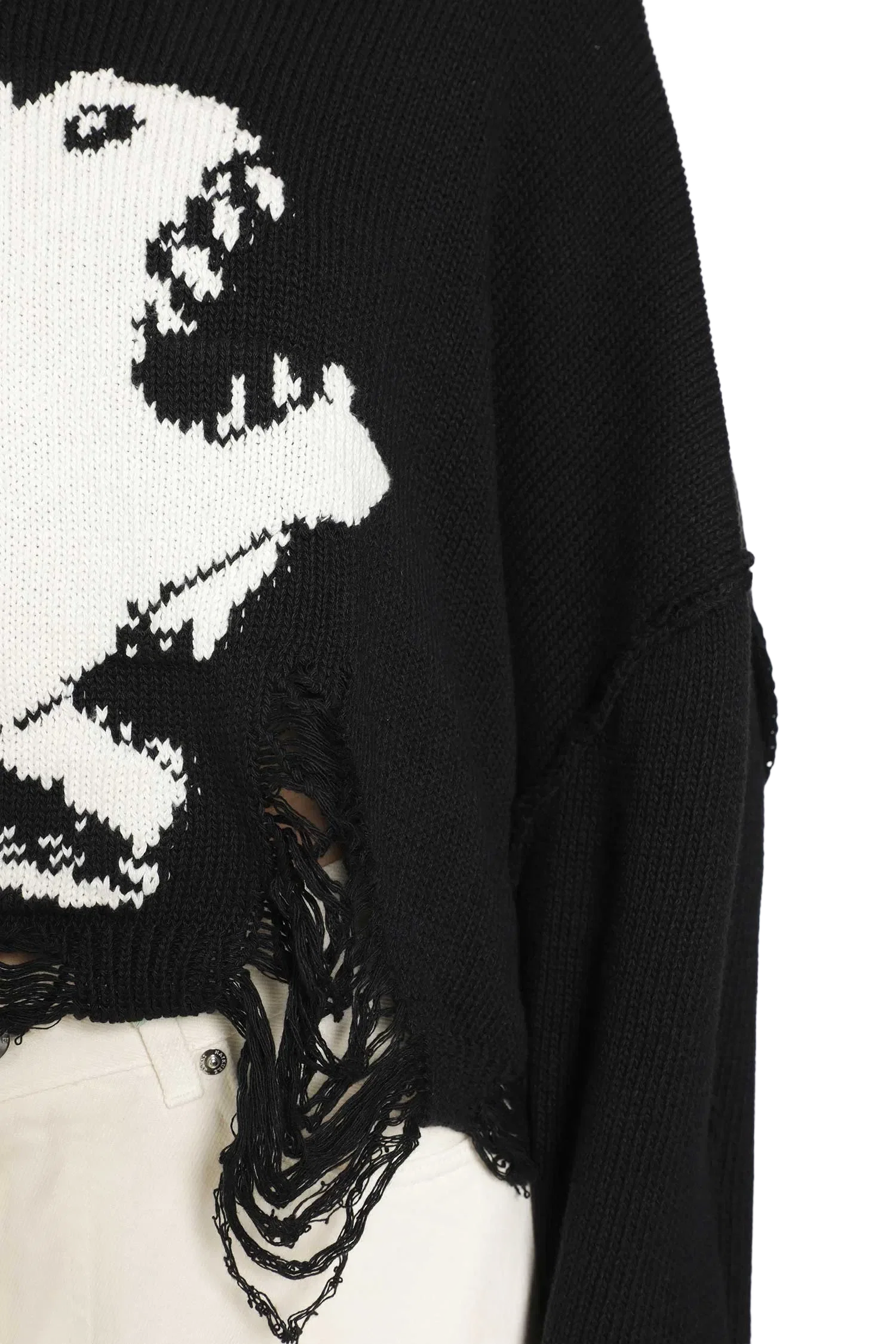 Ssheena Jacquard Intarsia Cropped Sweater