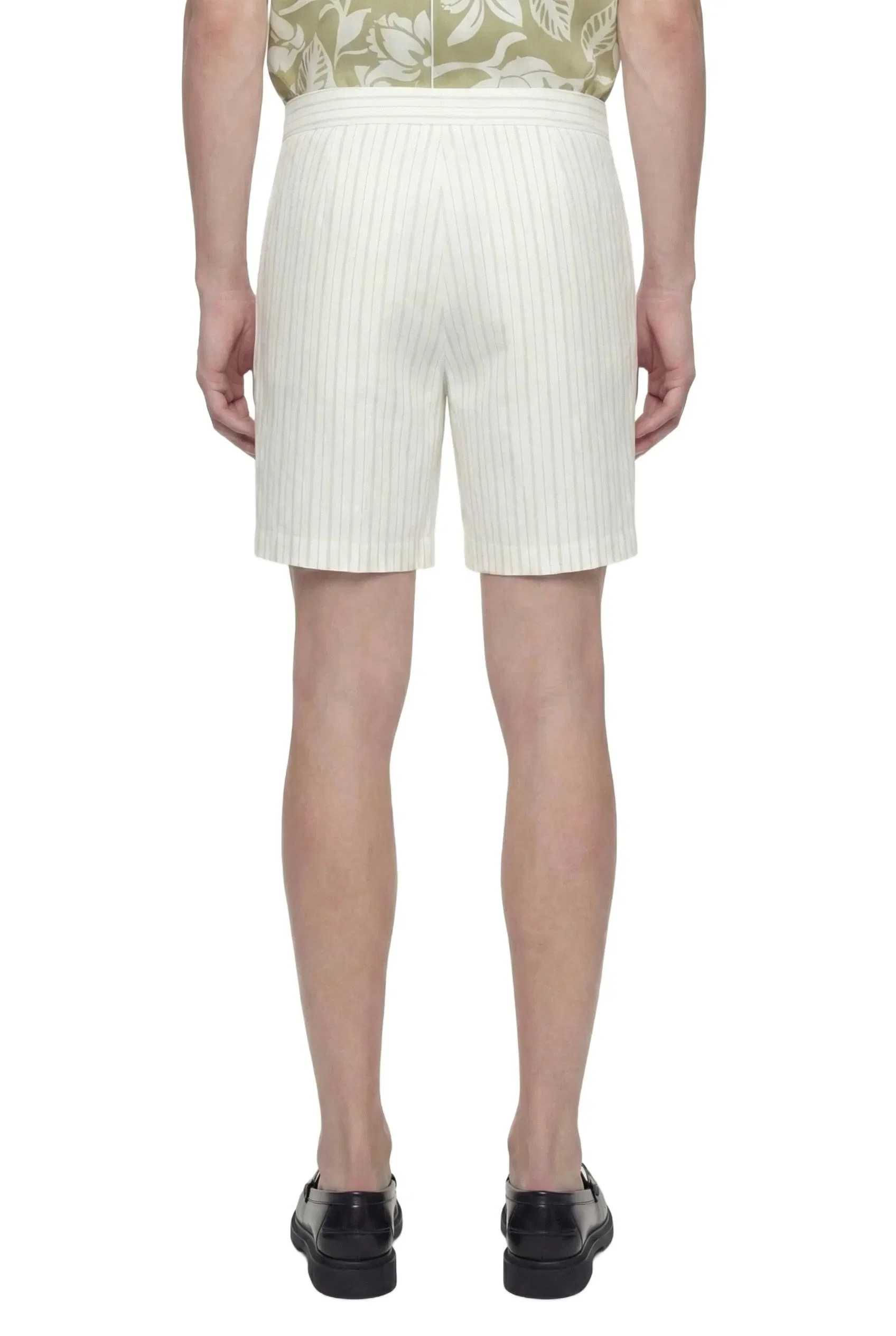 Hed Mayner Pinstriped Wool Shorts