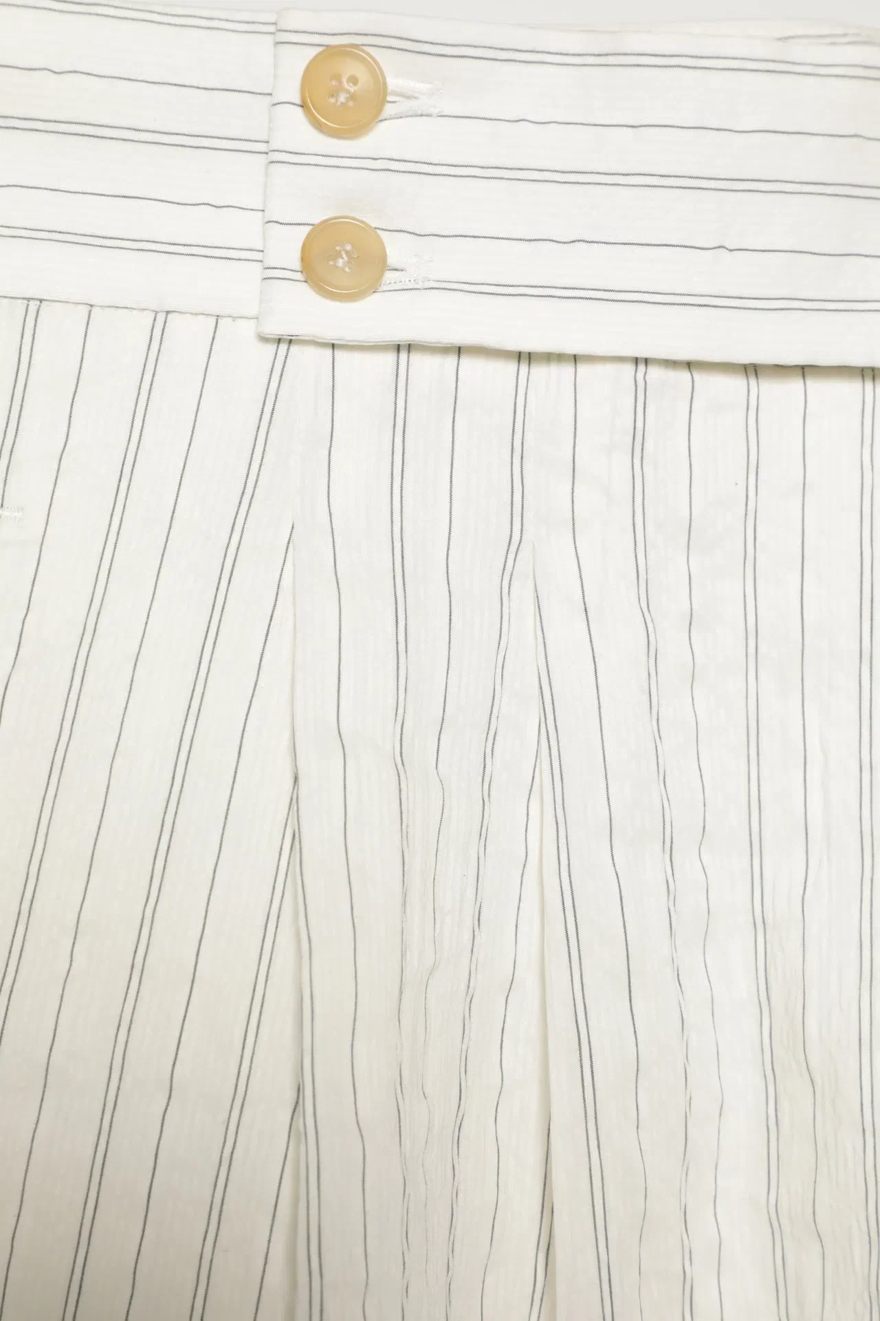 Hed Mayner Pinstriped Wool Shorts