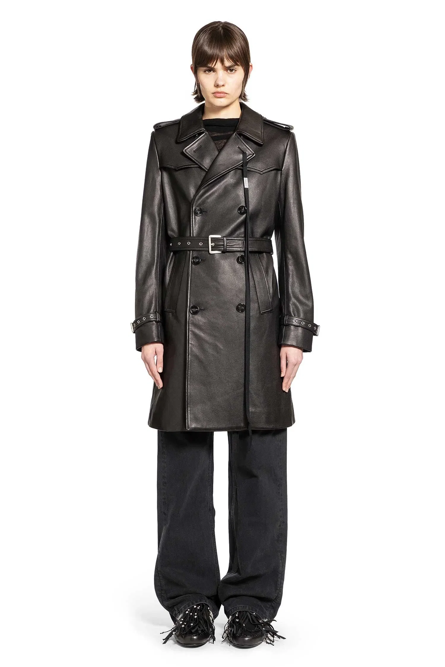 Ann Demeulemeester Eda Fitted Double Breasted Coat