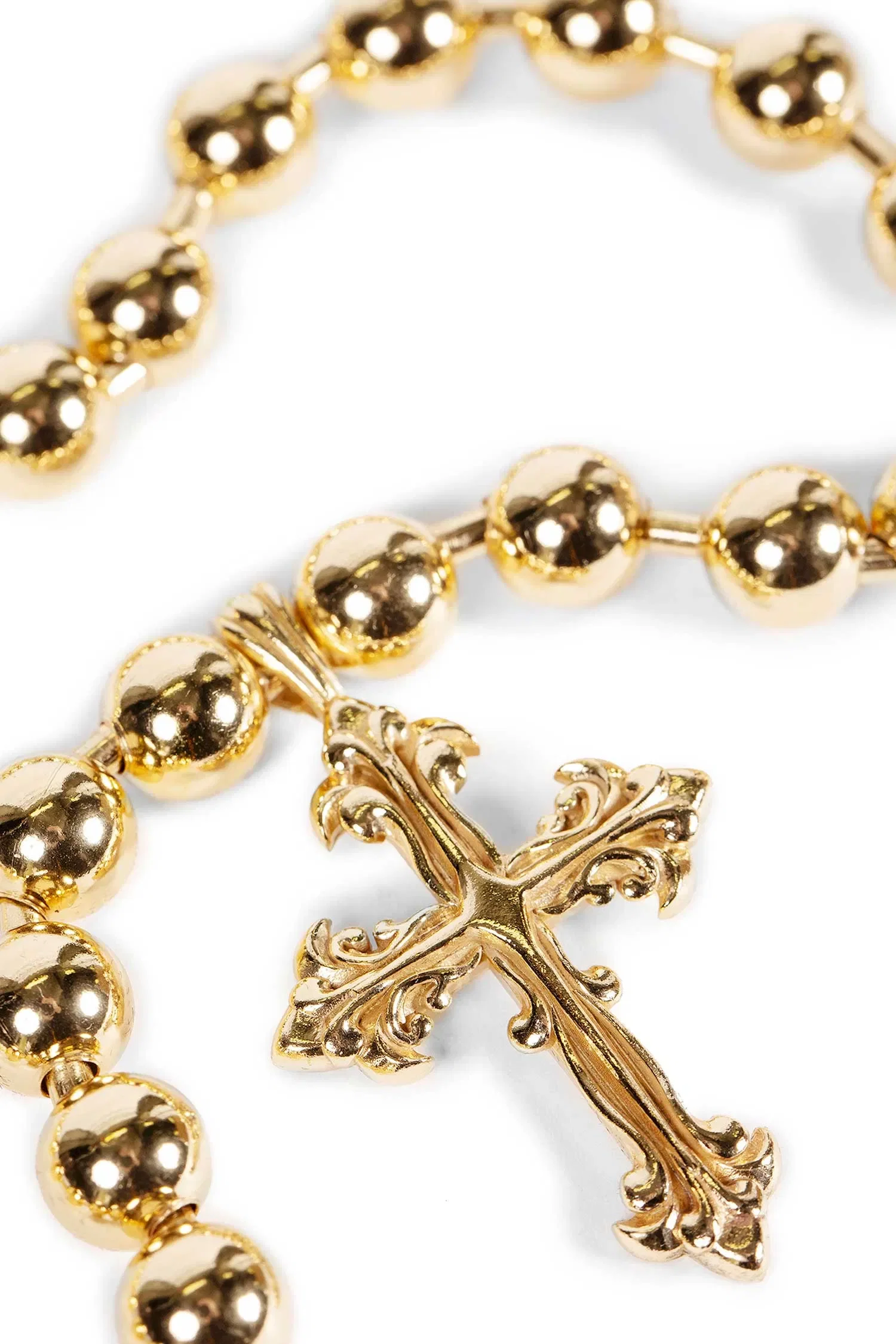 Emanuele Bicocchi Large Beaded Chain Cross Necklace