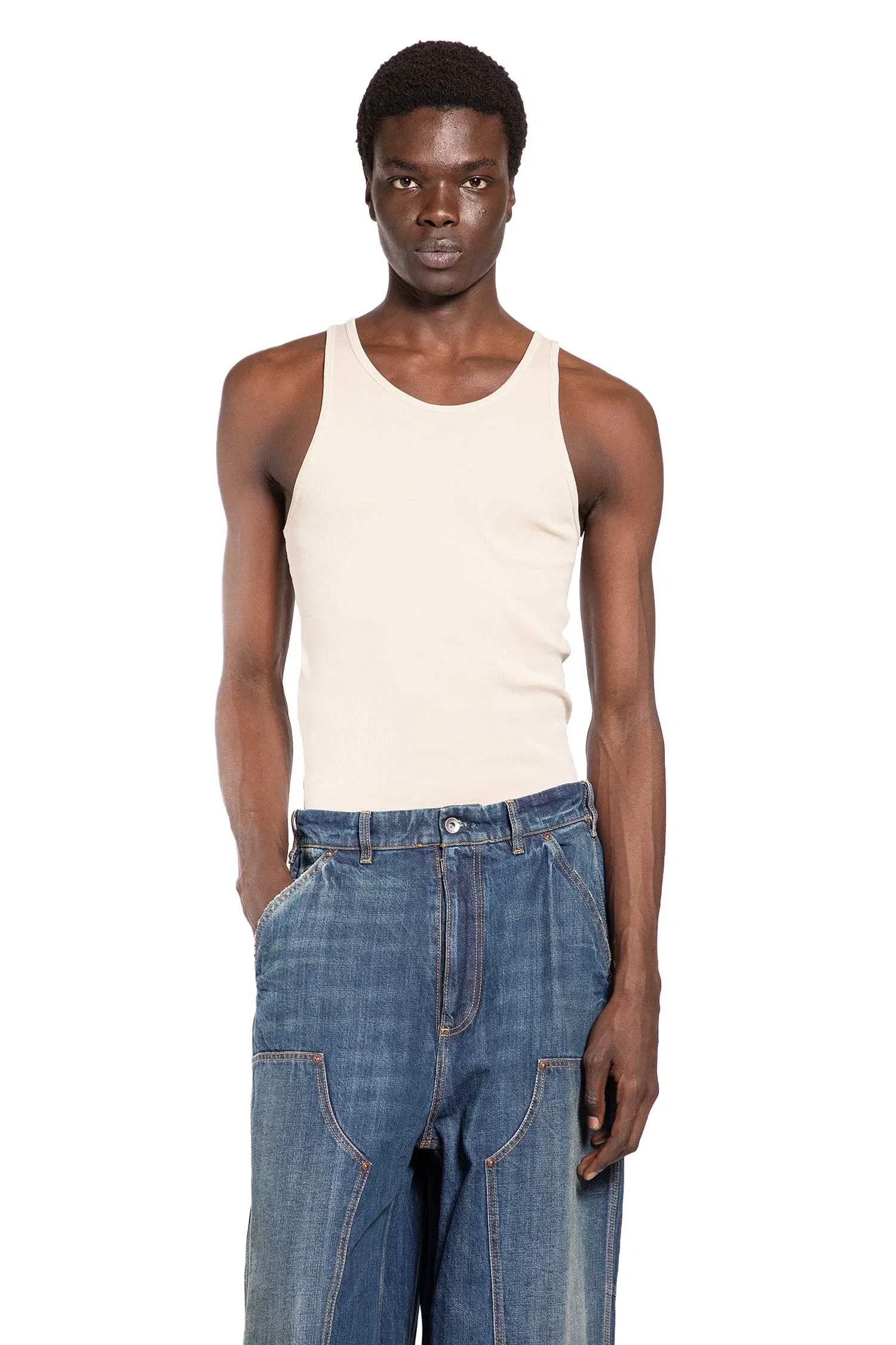 Maison Margiela Ribbed Jersey Tank Top