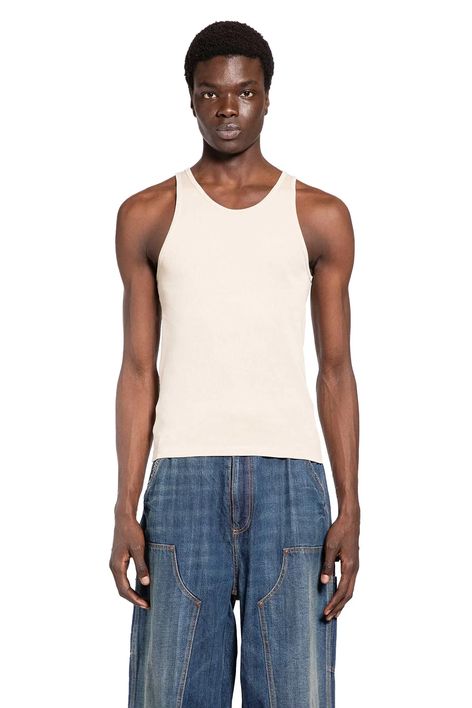 Maison Margiela Ribbed Jersey Tank Top